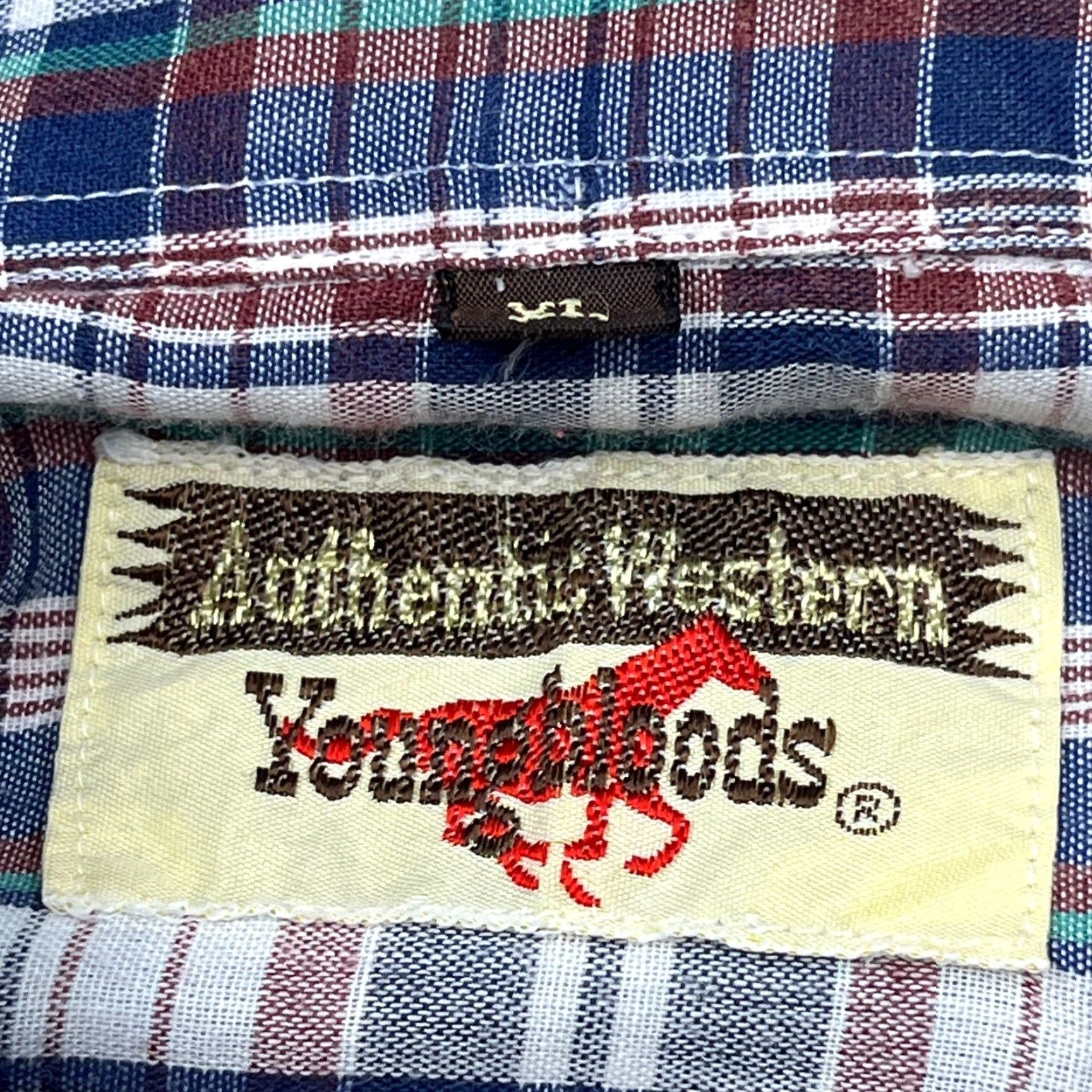 Vintage VINTAGE Youngbloods Western Shirt Men XL Blue Pearl Snap Button Plaid Cowboy 90s Size US XL / EU 56 / 4 - 3 Thumbnail