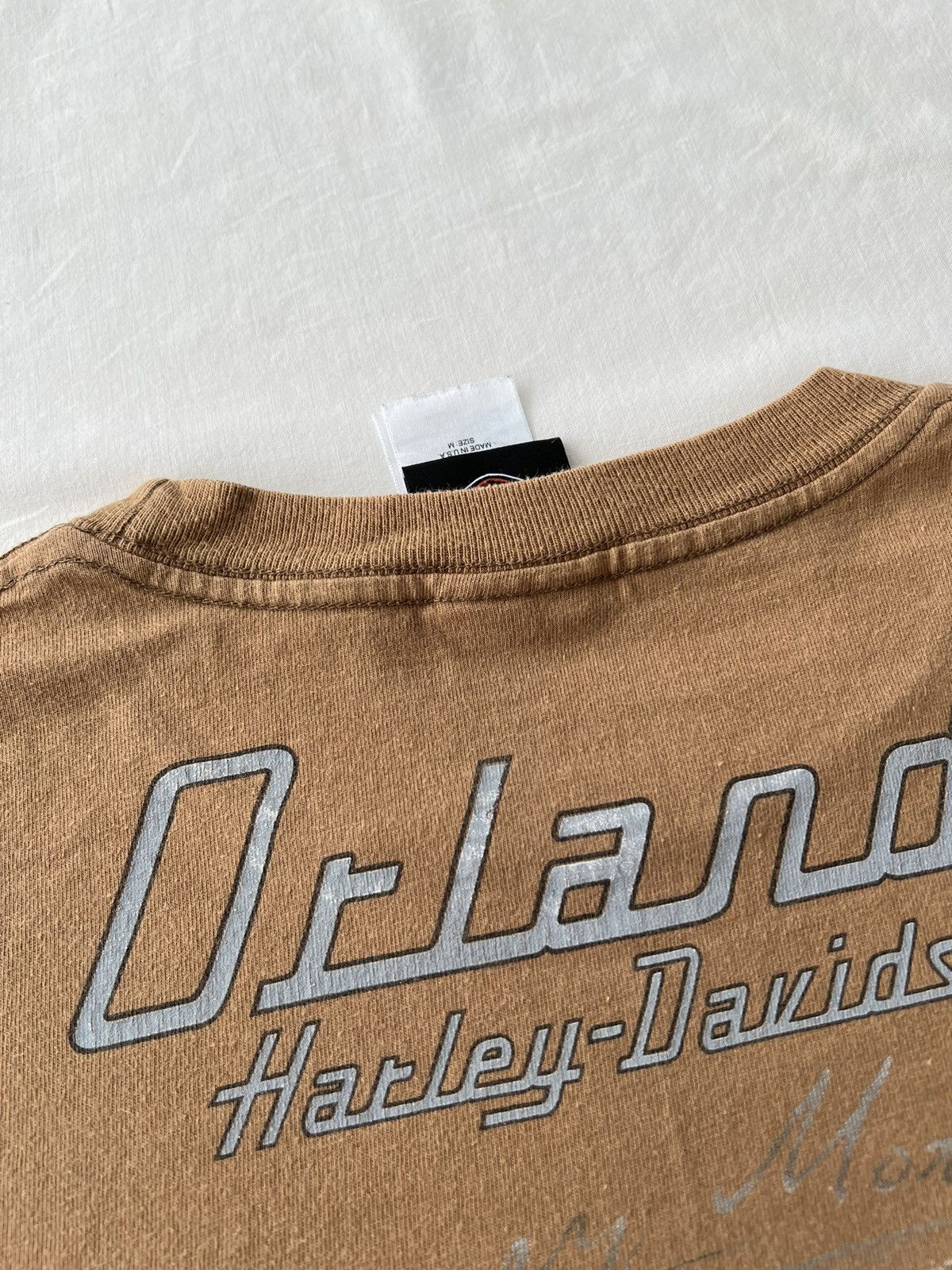 Harley Davidson Vintage 2000s Harley Davidson Eagle Orlando Florida USA Tee Size US M / EU 48-50 / 2 - 13 Thumbnail