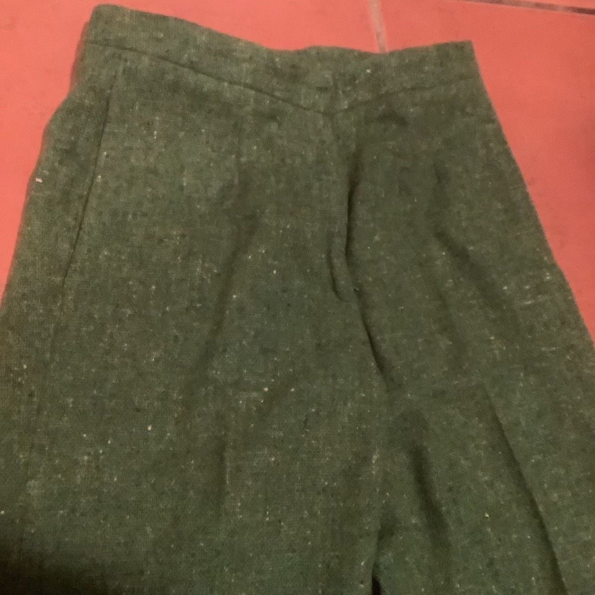 NEWYORKINDUSTRIE New York Industrie Womens 40 Green Wool Pants Made In Italy Size 28" / US 6 / IT 42 - 2 Thumbnail