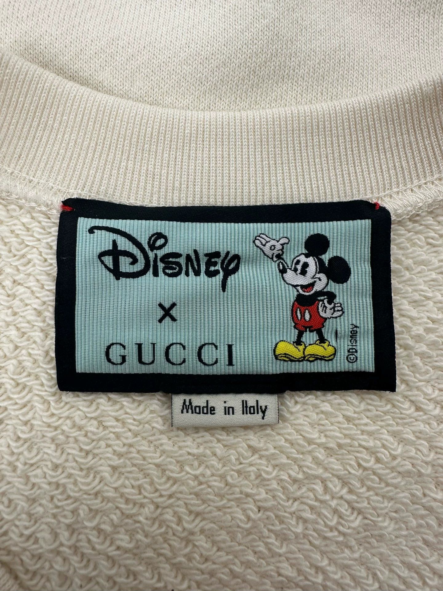 Gucci GUCCI x Disney Mickey Mouse white unisex crewneck sweatshirt Size L / US 10 / IT 46 - 7 Thumbnail