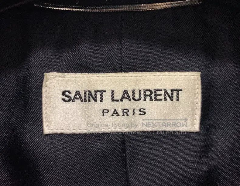 Saint Laurent Paris Saint Laurent Paris Original black silver striped notched Size US S / EU 44-46 / 1 - 3 Thumbnail
