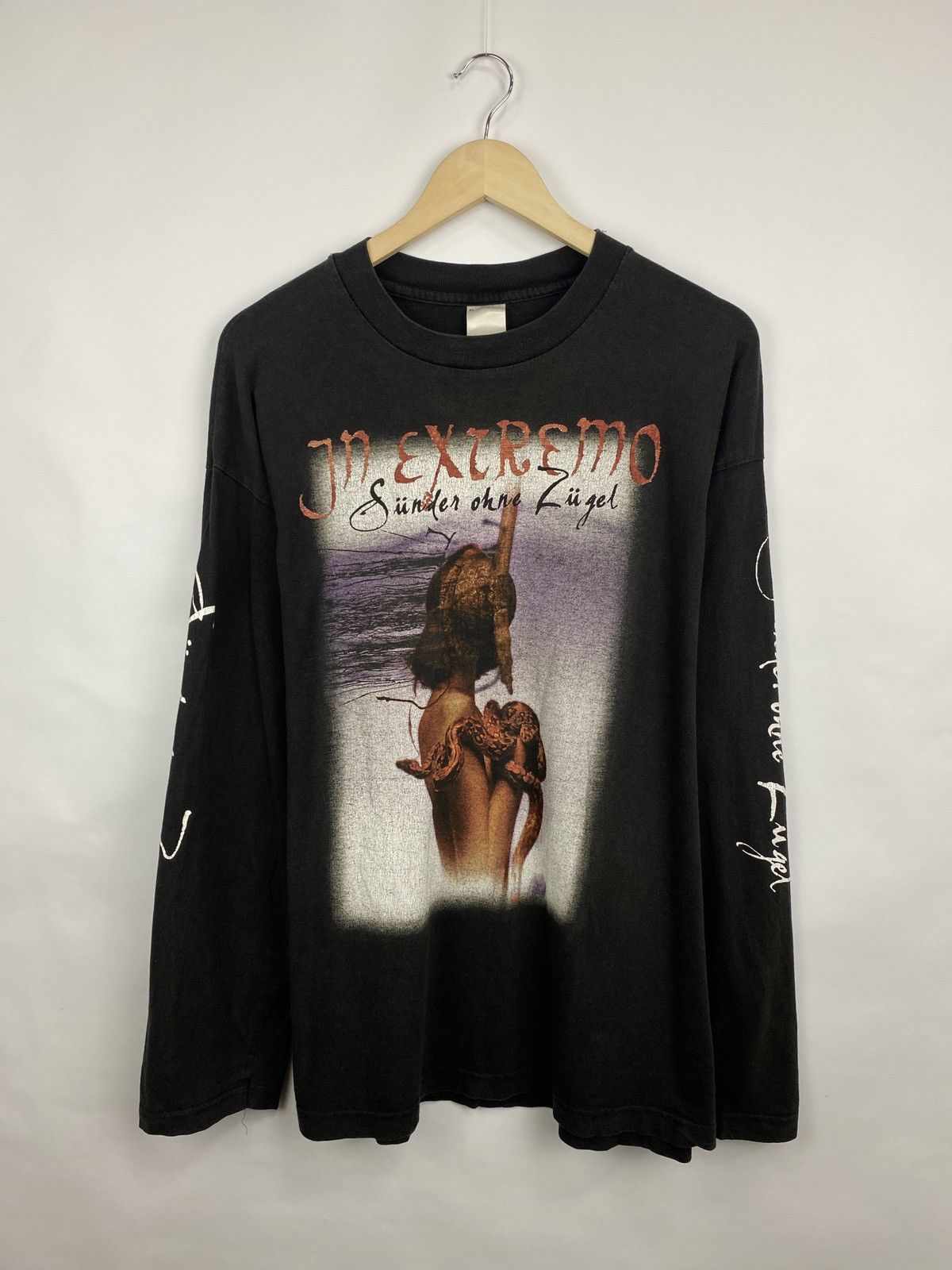 Band Tees 🇩🇪 Vintage 90s In Extremo Rock Band Germany Long Sleeve Hype Size US XL / EU 56 / 4 - 3 Thumbnail