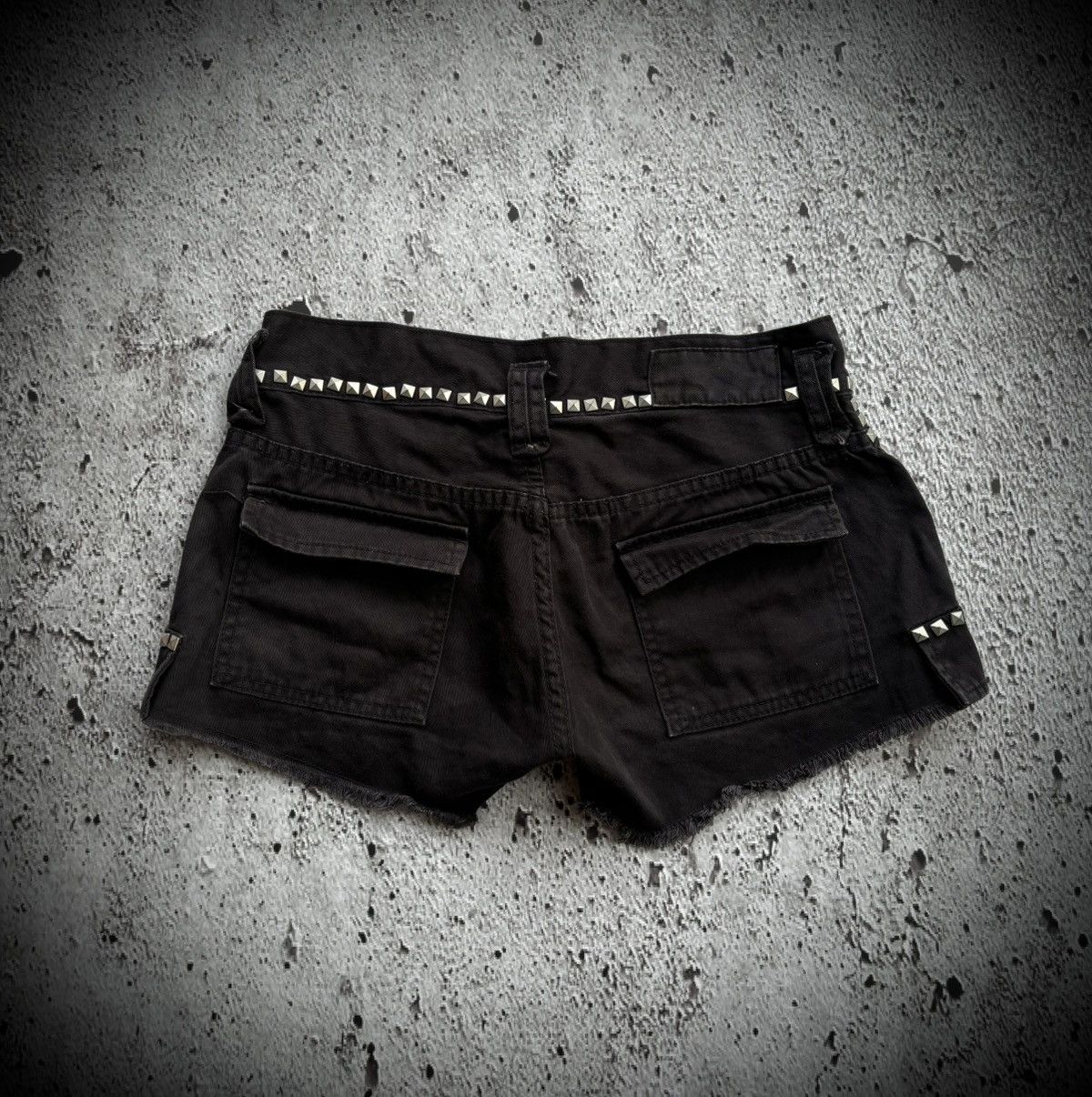Hysteric Glamour Y2k Murua Studded Black Ifsix Punk Style Short Size 29" - 2 Thumbnail