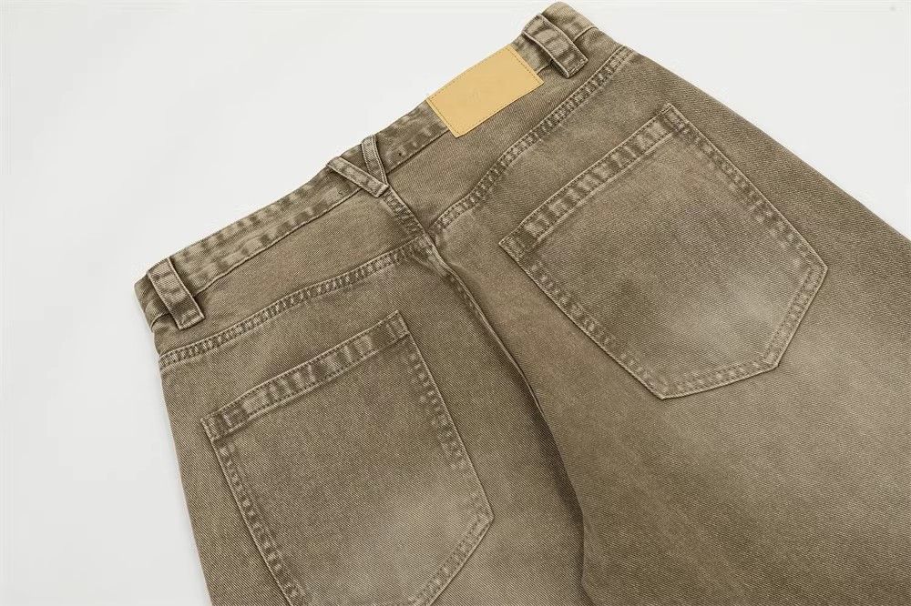 Japanese Brand × Jean American retro street loose washed distressed raw edge jeans Size US 32 / EU 48 - 5 Thumbnail