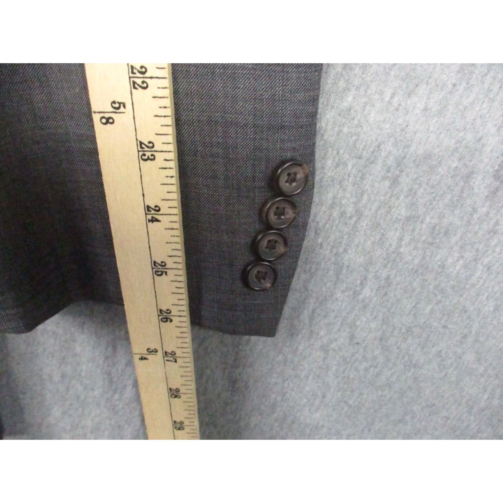 Ralph Lauren Lauren Ralph Lauren Wool Blazer Men 44L Gray Notch Sport Coat Blazer 44 Gray Mens Wool Blazer Vintage? No Size 44R - 7 Thumbnail