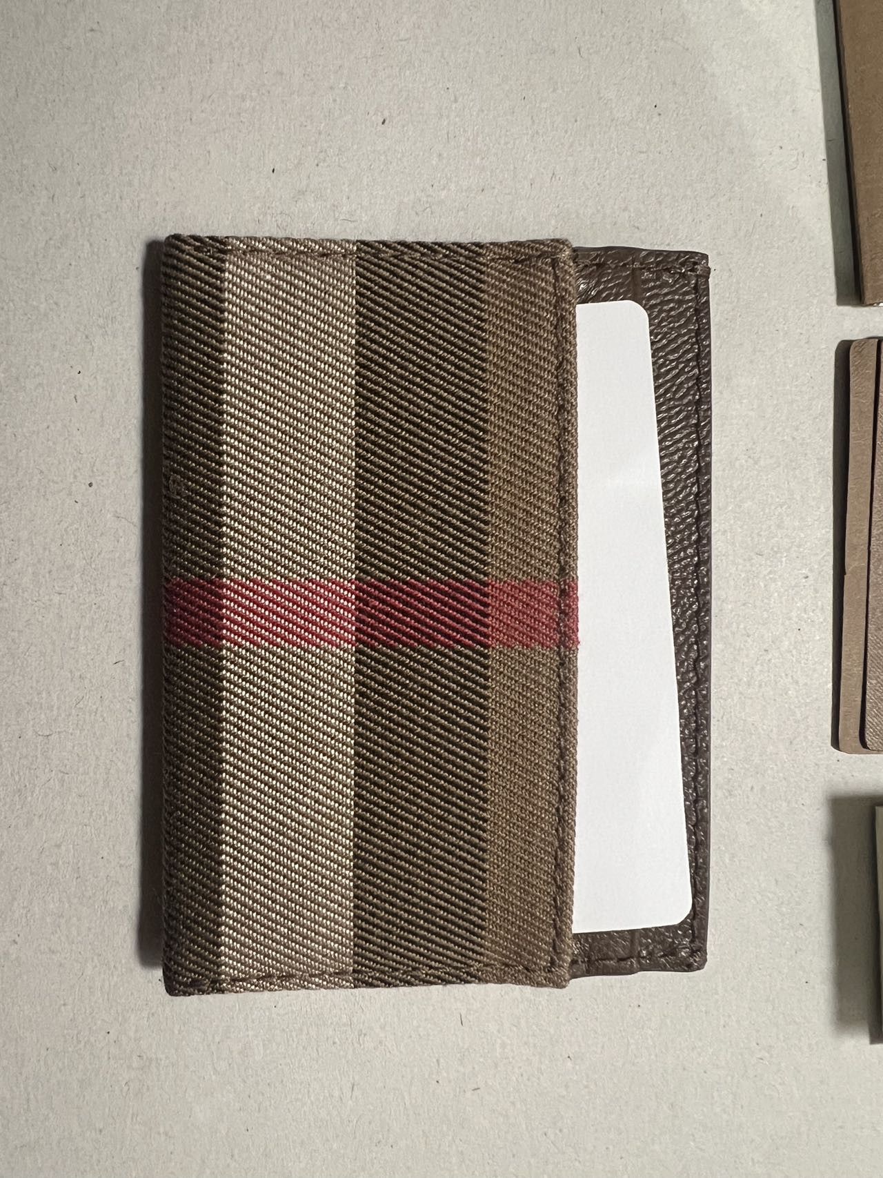 Burberry Burberry Sandon Canvas Check Slim Card Case Size ONE SIZE - 4 Thumbnail