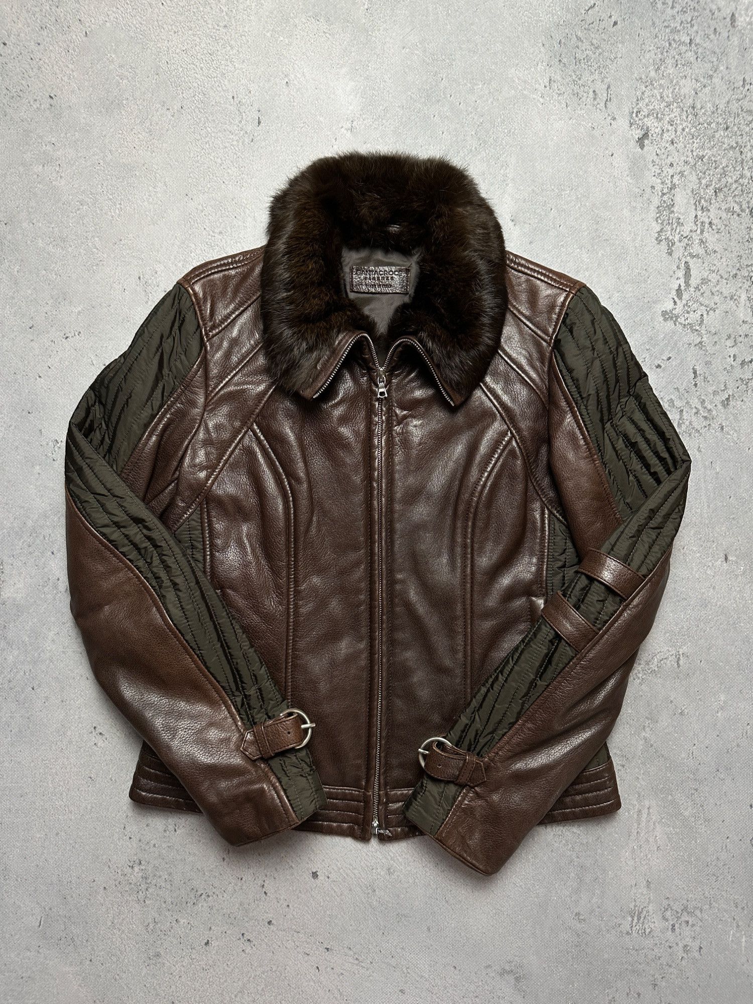 If Six Was Nine Santacroce Firenze Archive Leather Jacket With Fur Collar Size S / US 4 / IT 40 - 9 Thumbnail