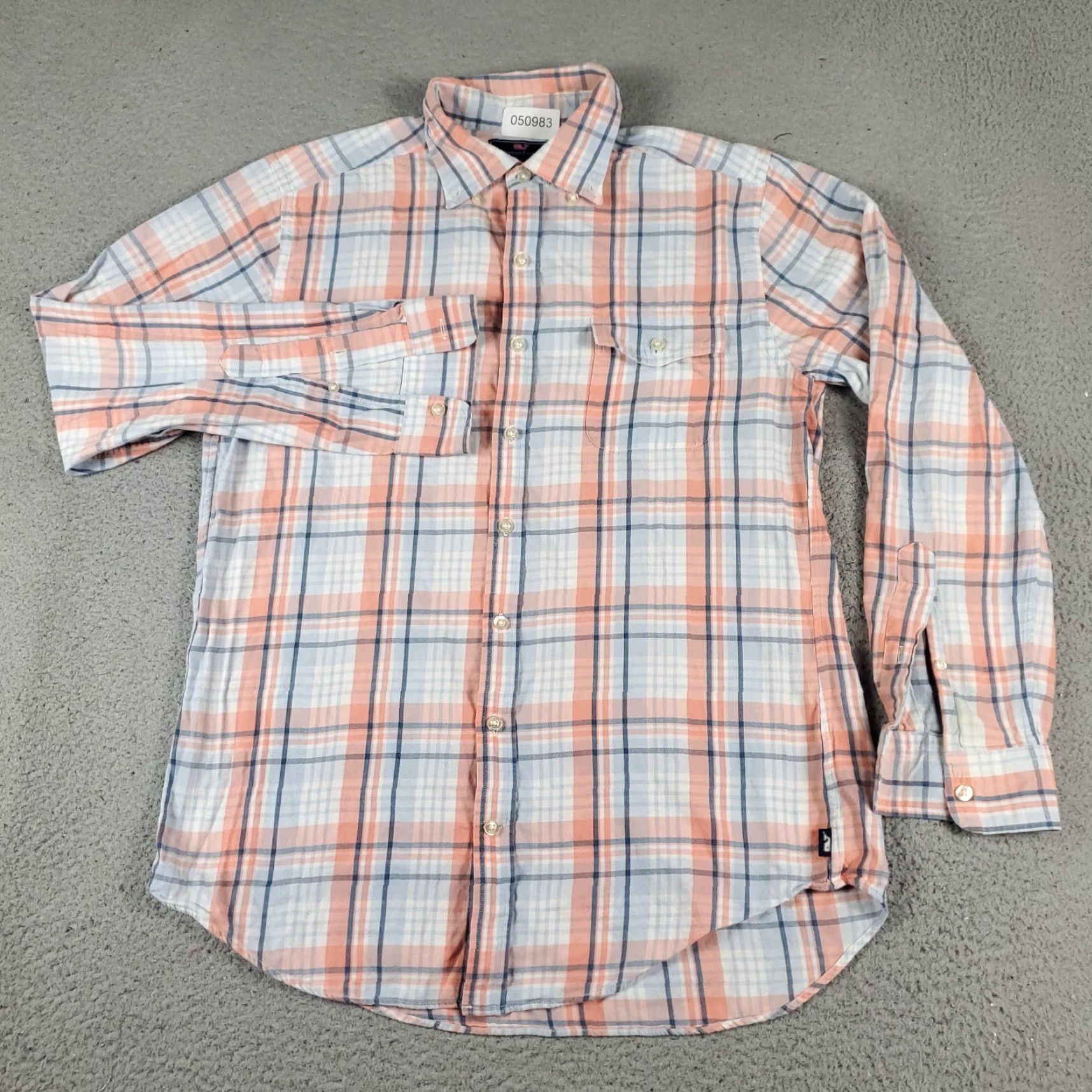 Vineyard Vines Vineyard Vines Shirt Mens Medium Blue Plaid Button-Up Long Sleeve Cotton Classic Preppy Mens Size US M / EU 48-50 / 2 - 2 Thumbnail