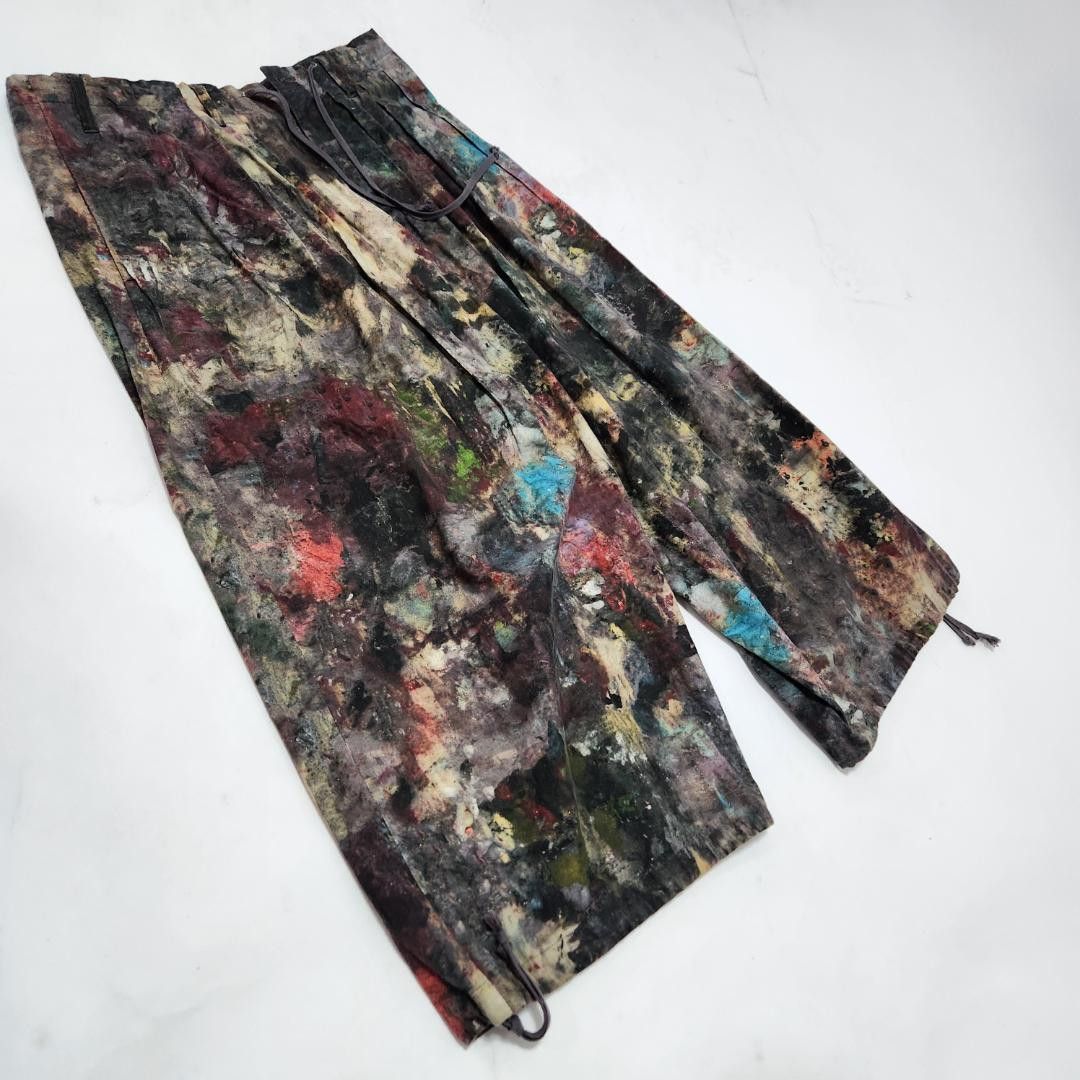 yohji yamamoto pour homme multi/paint/wide pants