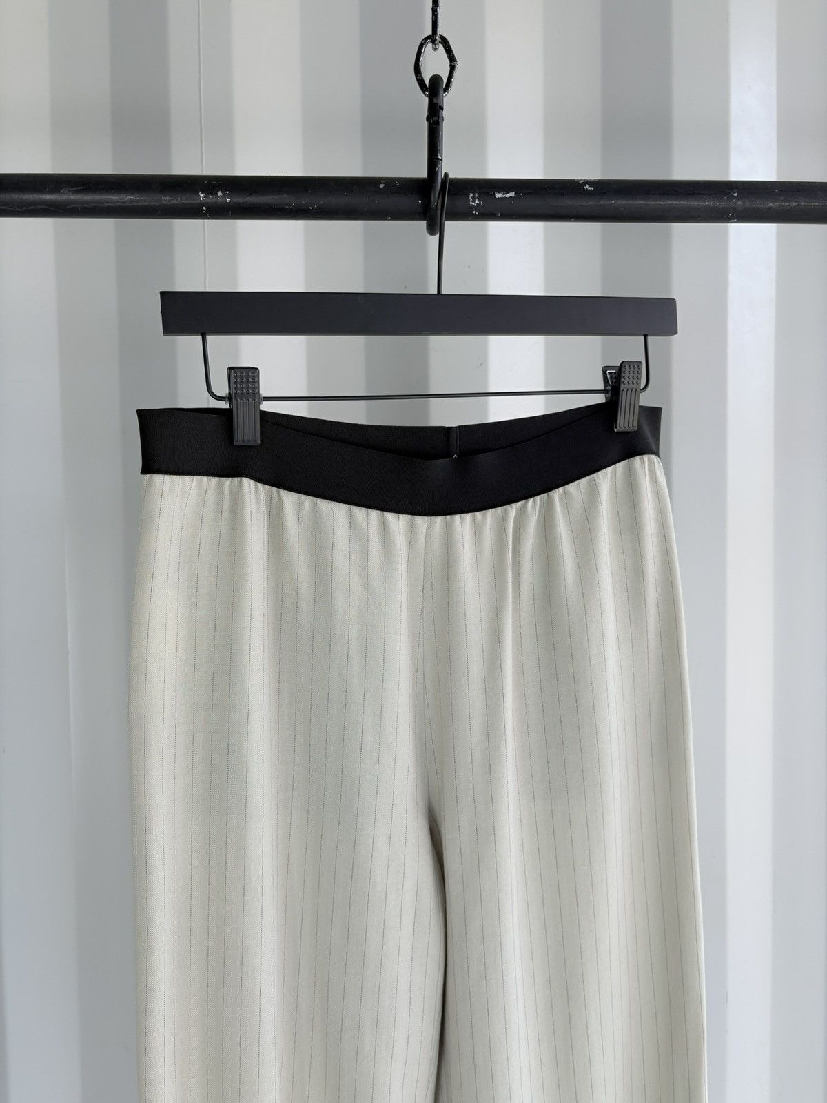 Maison Margiela Pinstripe Elastic Waist Pants Spring Summer 2004 Size 28" / US 6 / IT 42 - 2 Thumbnail