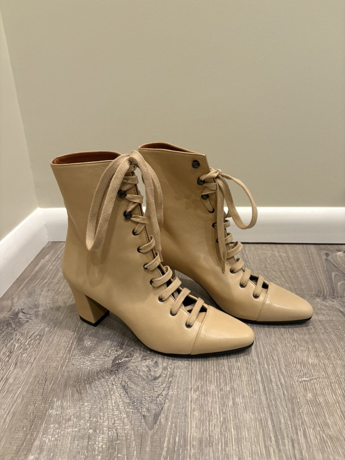 Other Michel Vivien Addison Granny Lace Up New Boots SZ 36 Size US 6 / IT 36 - 5 Thumbnail