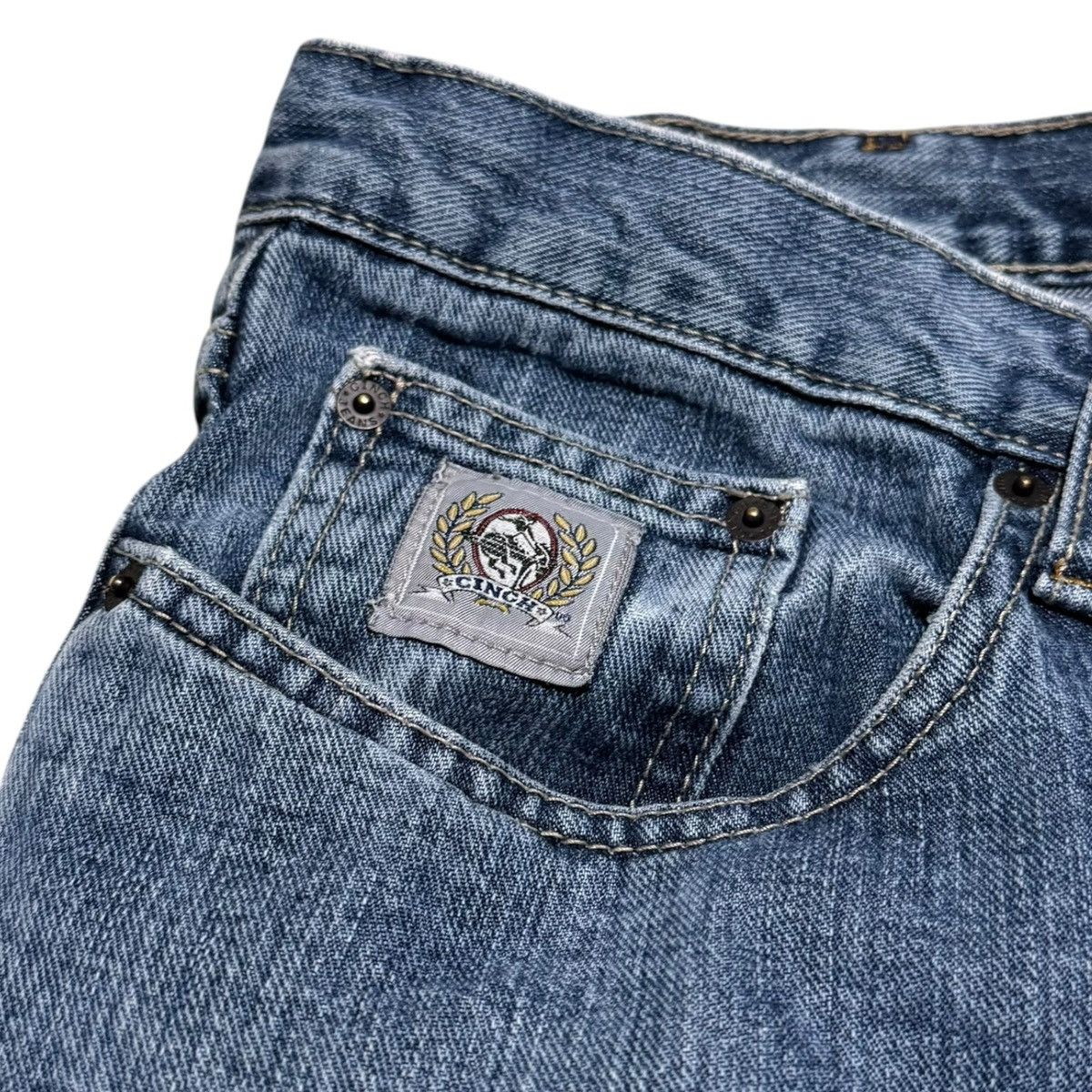 CINCH Cinch Embroidered Pocket Blue Jeans Men’s 35x34 (Fits 36x33) Size US 36 / EU 52 - 5 Thumbnail