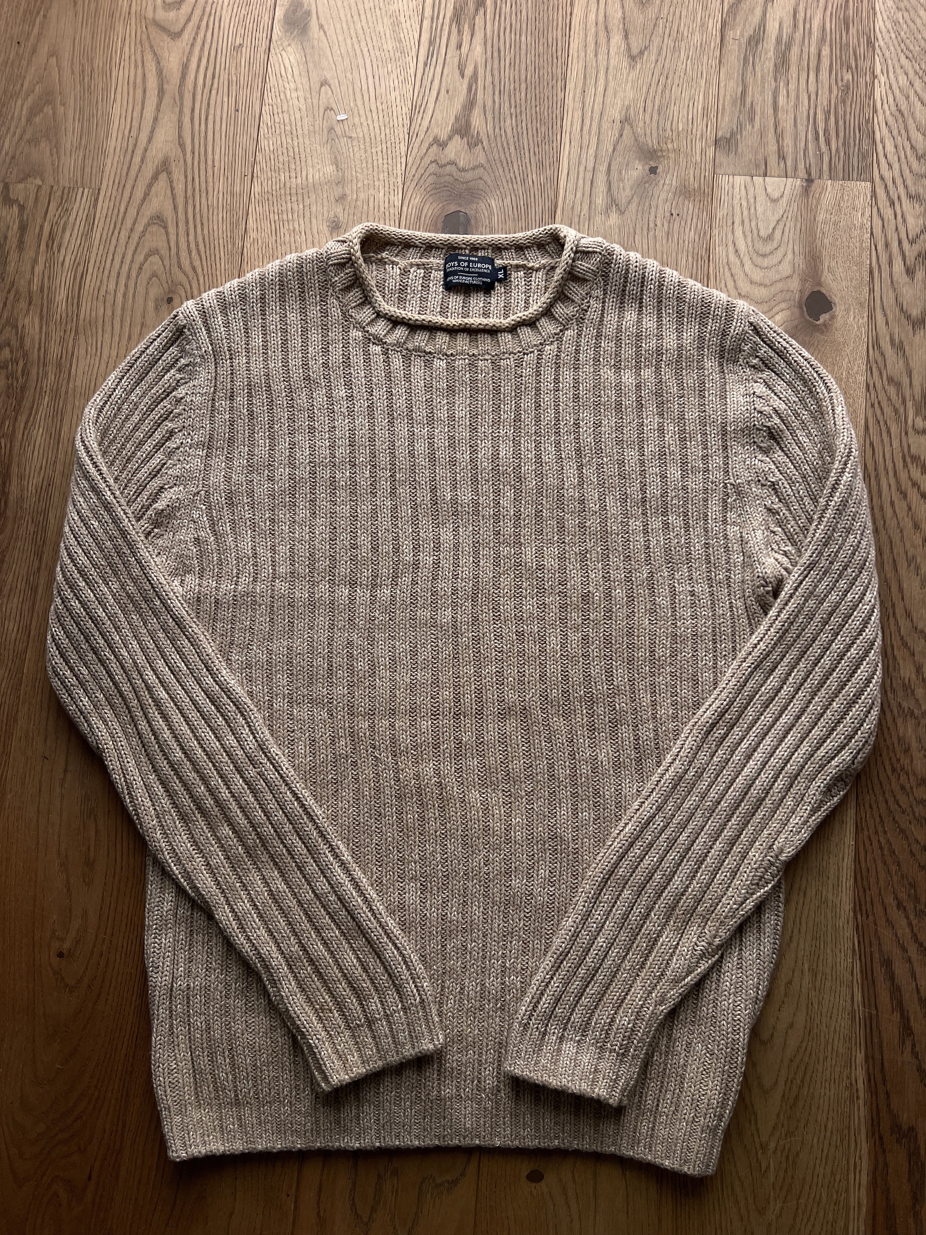 Vintage Y2K ribbed knit sweater vintage 2000s japanese striped baggy Size US XL / EU 56 / 4 - 7 Thumbnail