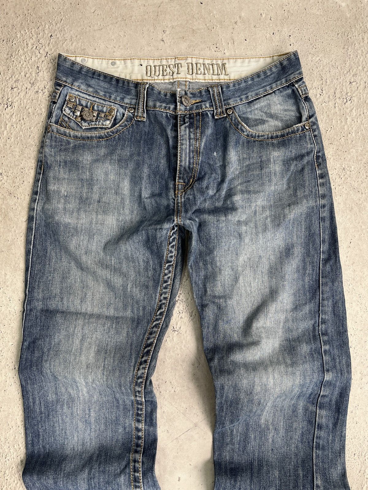 Junya Watanabe Junya watanbe style studded distressed pants true religion Size US 32 / EU 48 - 3 Thumbnail