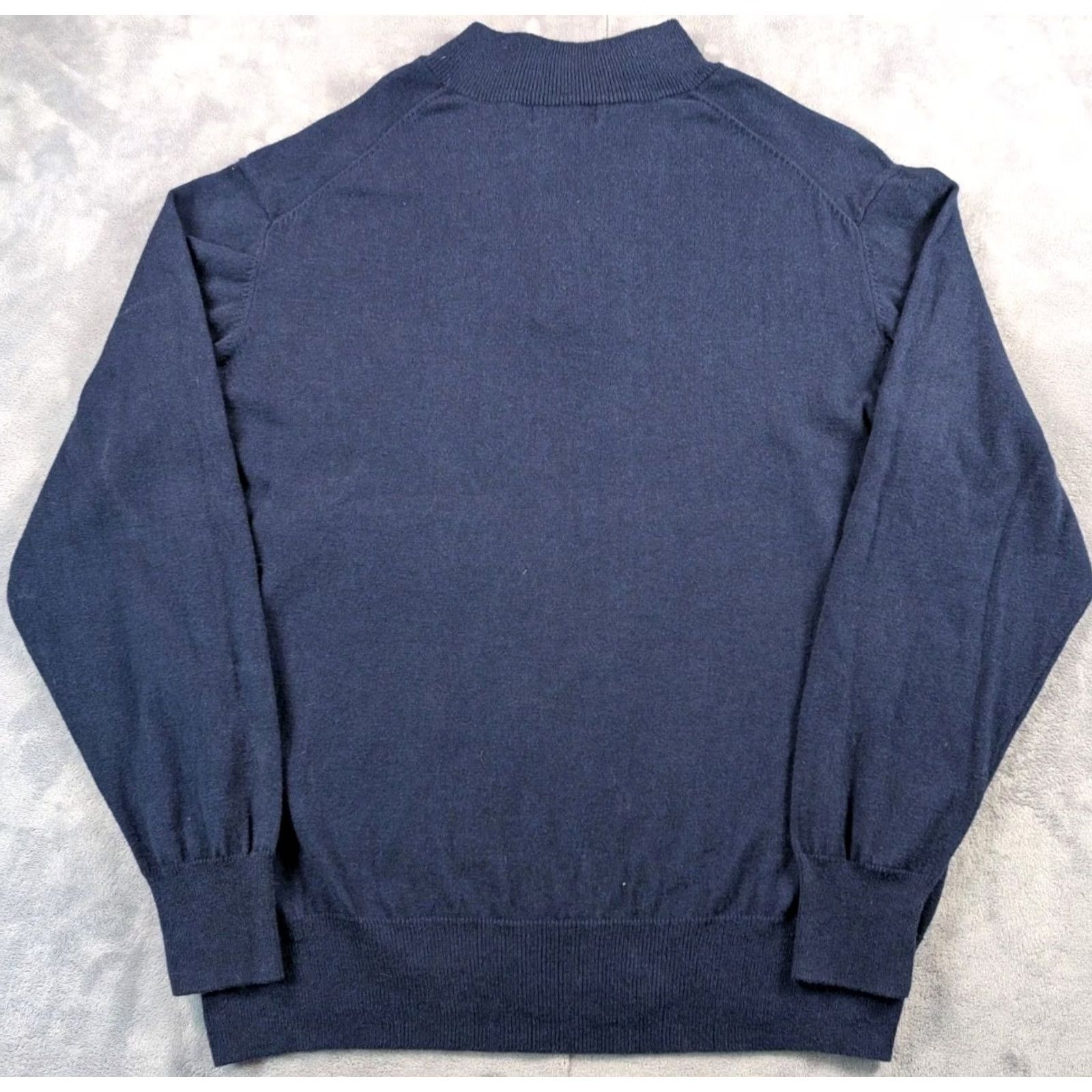 Orvis Orvis Sweater Long Sleeve Mock Neck 1/4 Zip Cashmere Cotton Silk Blend Navy Large Men’s Pullover Winter Casual Size US L / EU 52-54 / 3 - 5 Thumbnail