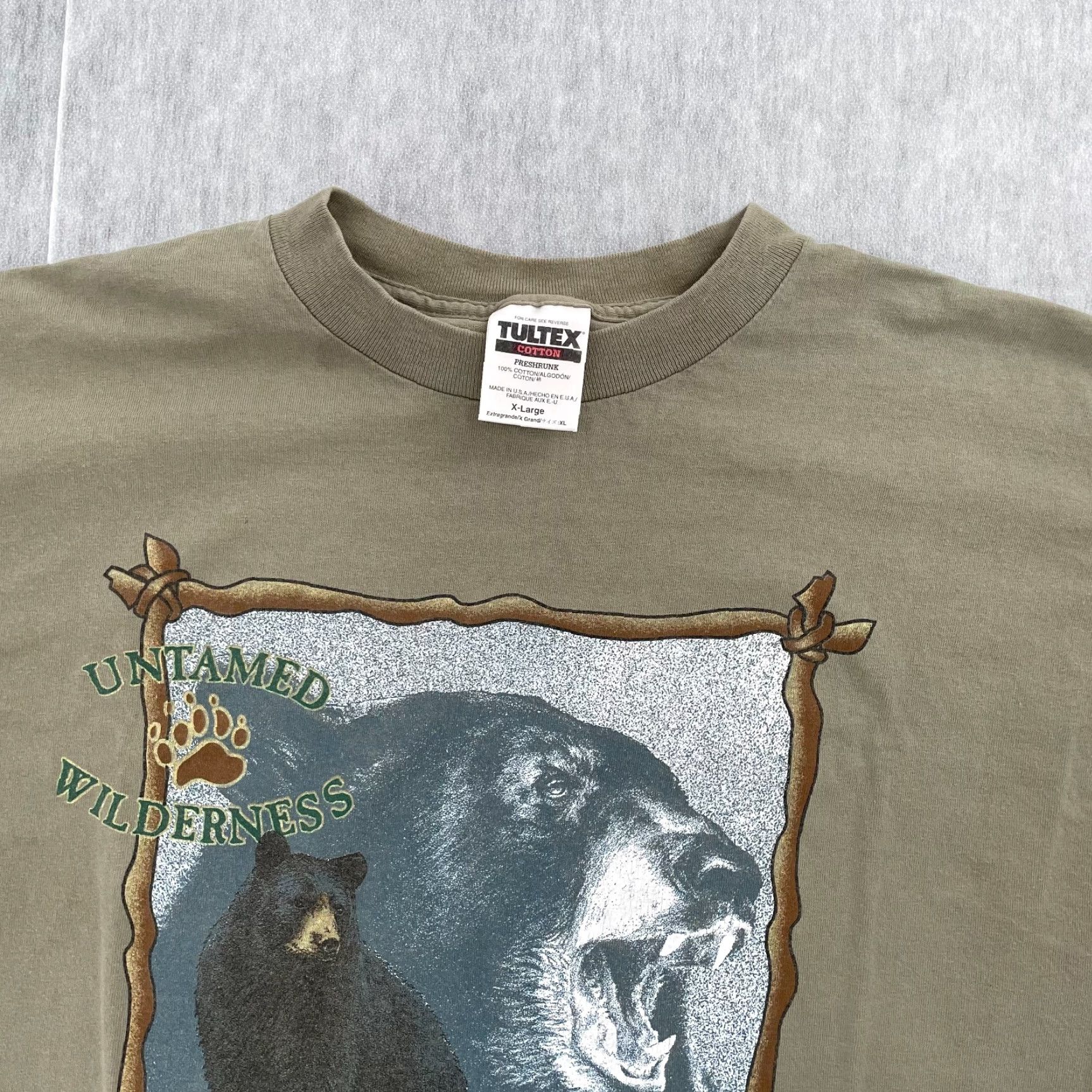 Tultex VINTAGE Michigan T-Shirt Adult XL Bear Fort Wilkins State Park 90s USA Cotton Size US XL / EU 56 / 4 - 3 Thumbnail