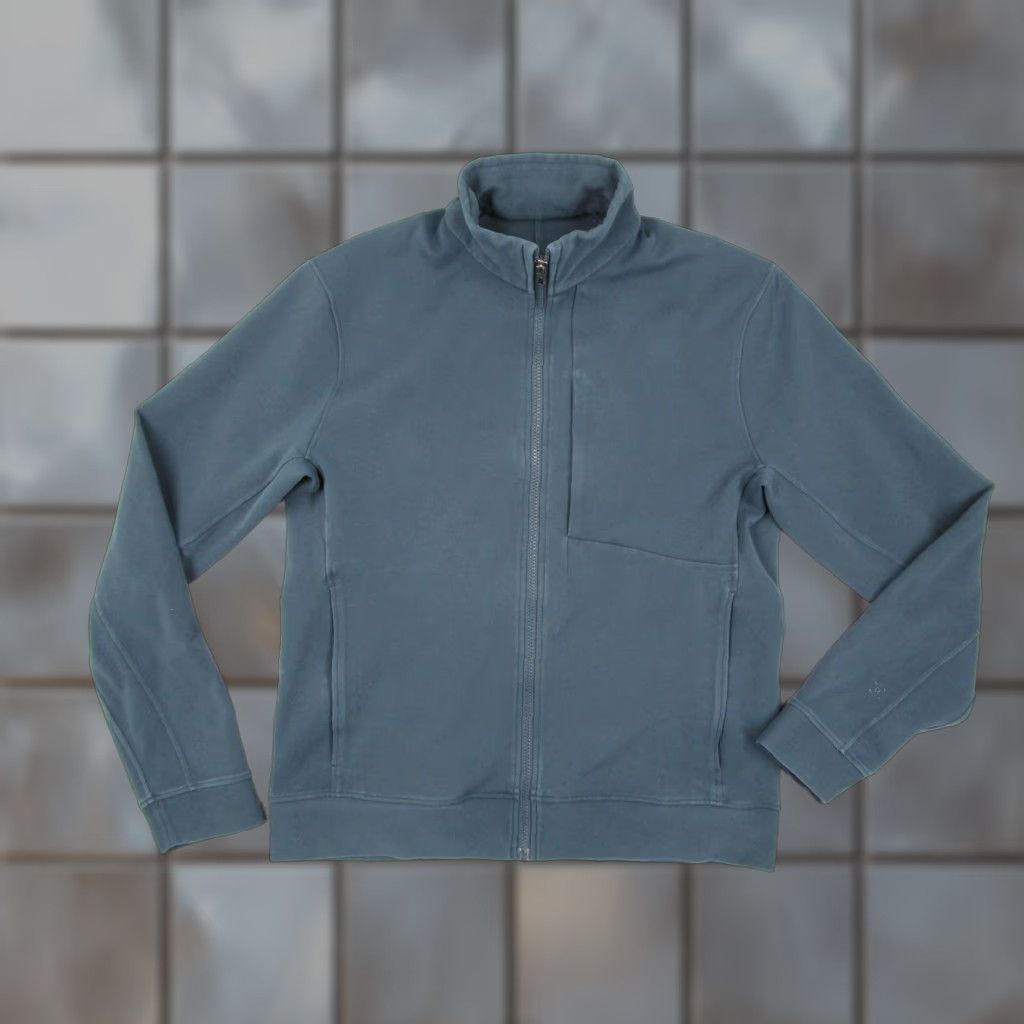 Lululemon Lululemon Jacket Mens L Blue Full Zip Mock Neck 2 Pockets Reflective Logo Size US L / EU 52-54 / 3 - 1 Thumbnail