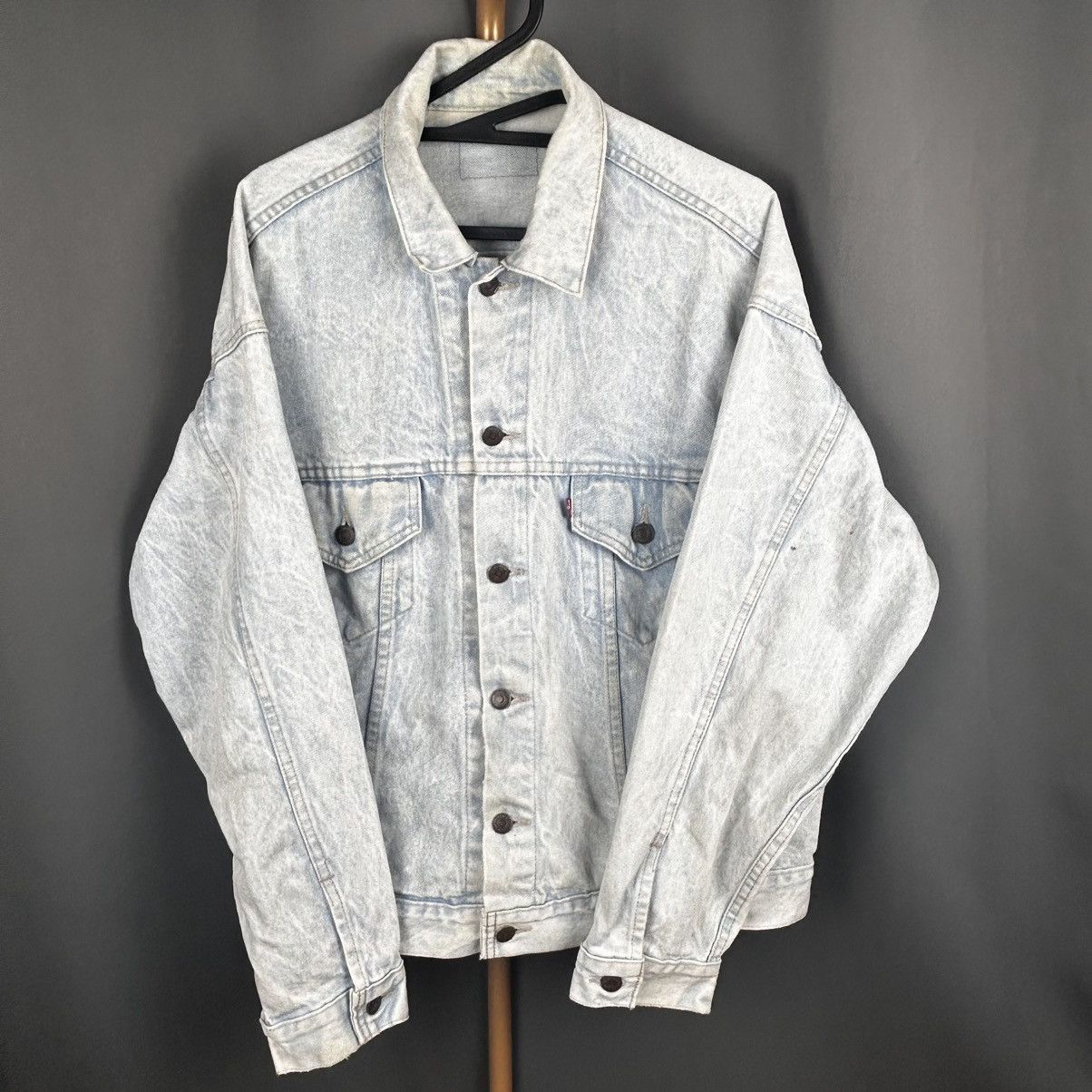 Levi's Vintage Y2K Levi’s Blue Wash Made In USA Denim Jacket Size US L / EU 52-54 / 3 - 1 Thumbnail