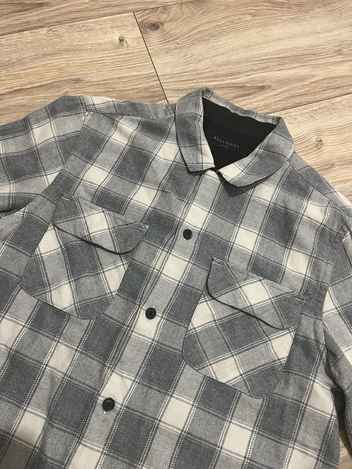 Allsaints Shirt Button Up Allsaints Streetwear Y2K Drill Size US S / EU 44-46 / 1 - 3 Thumbnail
