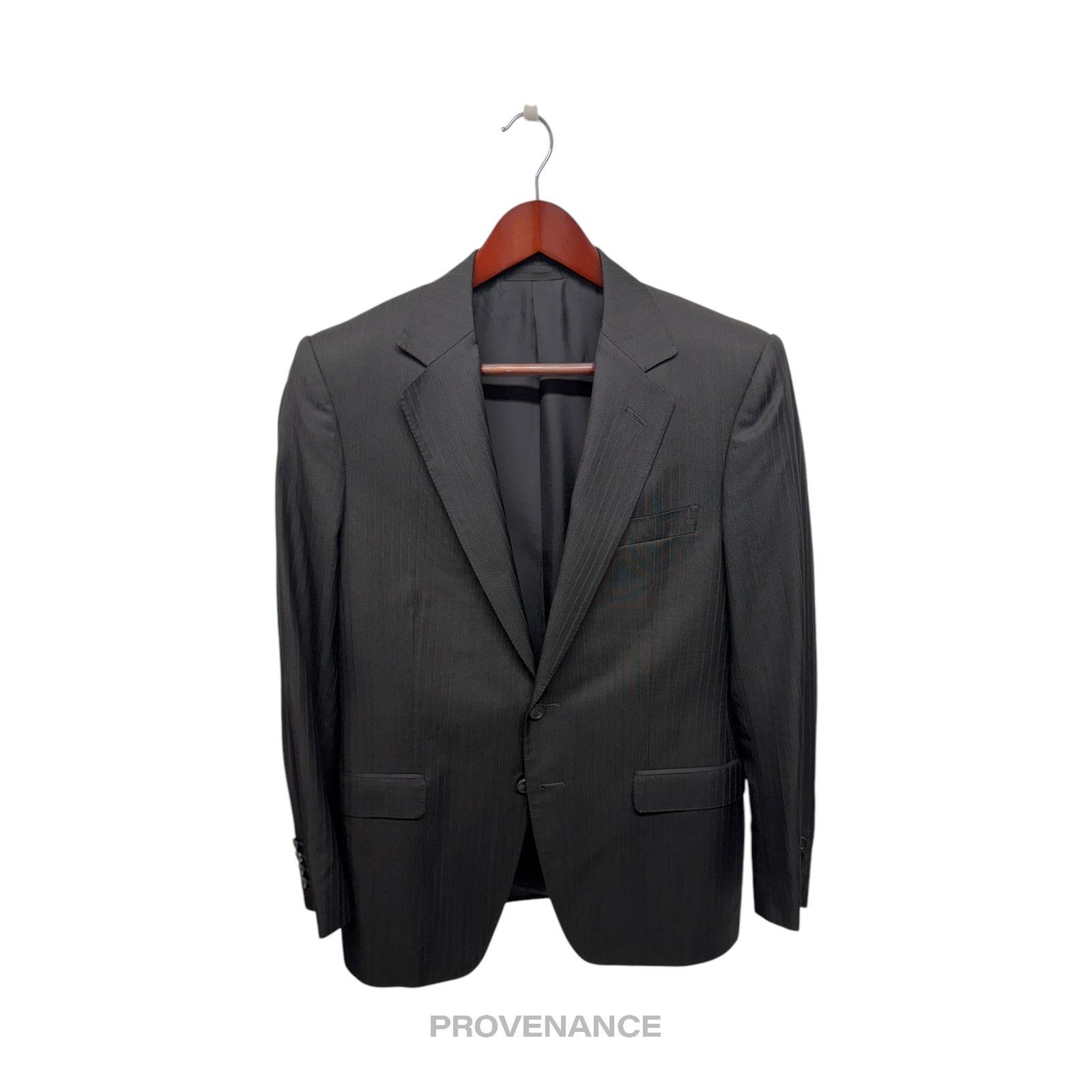 Gucci 🔴 Gucci Jacket Coat Blazer - Shadow Stripe Peak 50R 40R Size 40R - 1 Thumbnail