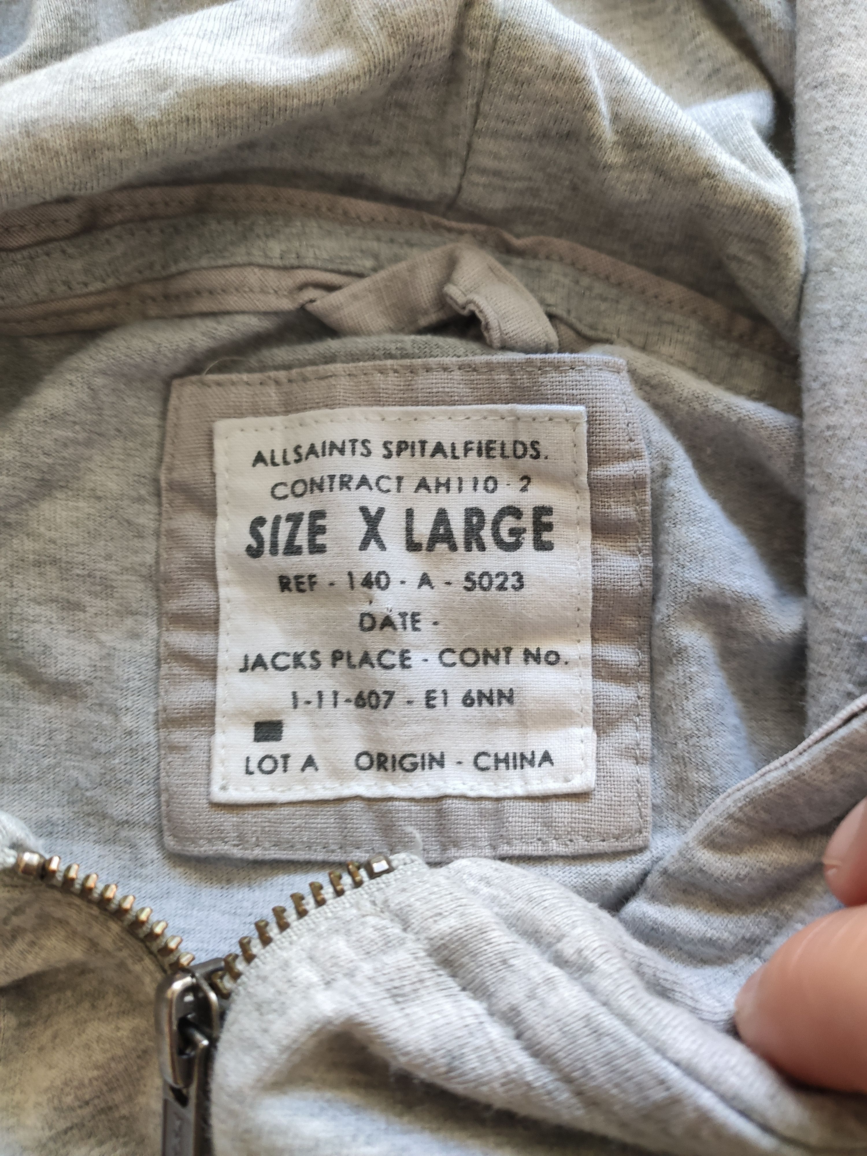 Allsaints Allsaints spitalfield vintage zip hoodie usa skate opium Size US XL / EU 56 / 4 - 4 Thumbnail