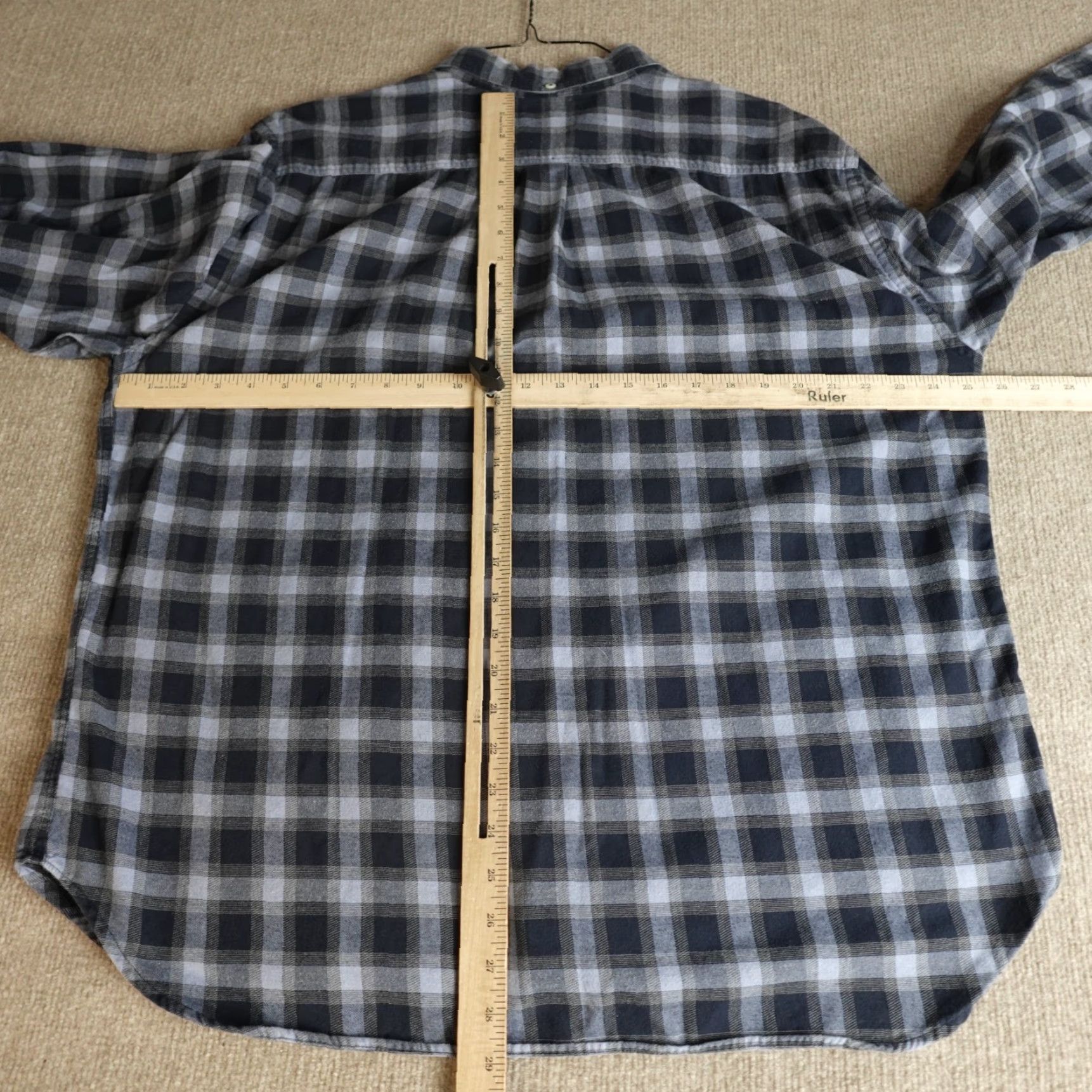 Billy Reid VINTAGE Billy Reid Shirt 2XL Blue Plaid Flannel Button Down Made in Portugal - Men’s, Regular, Cotton, Long Sleeve, Button-Up, Collared, Blues Age Size US XXL / EU 58 / 5 - 5 Thumbnail