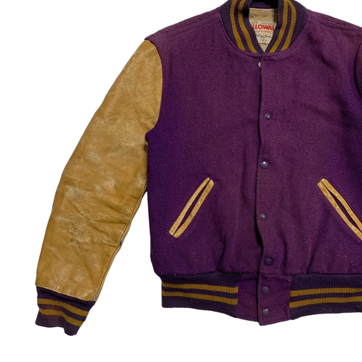 Vintage Vintage Halloway Varsity Jacket Size US M / EU 48-50 / 2 - 2 Thumbnail