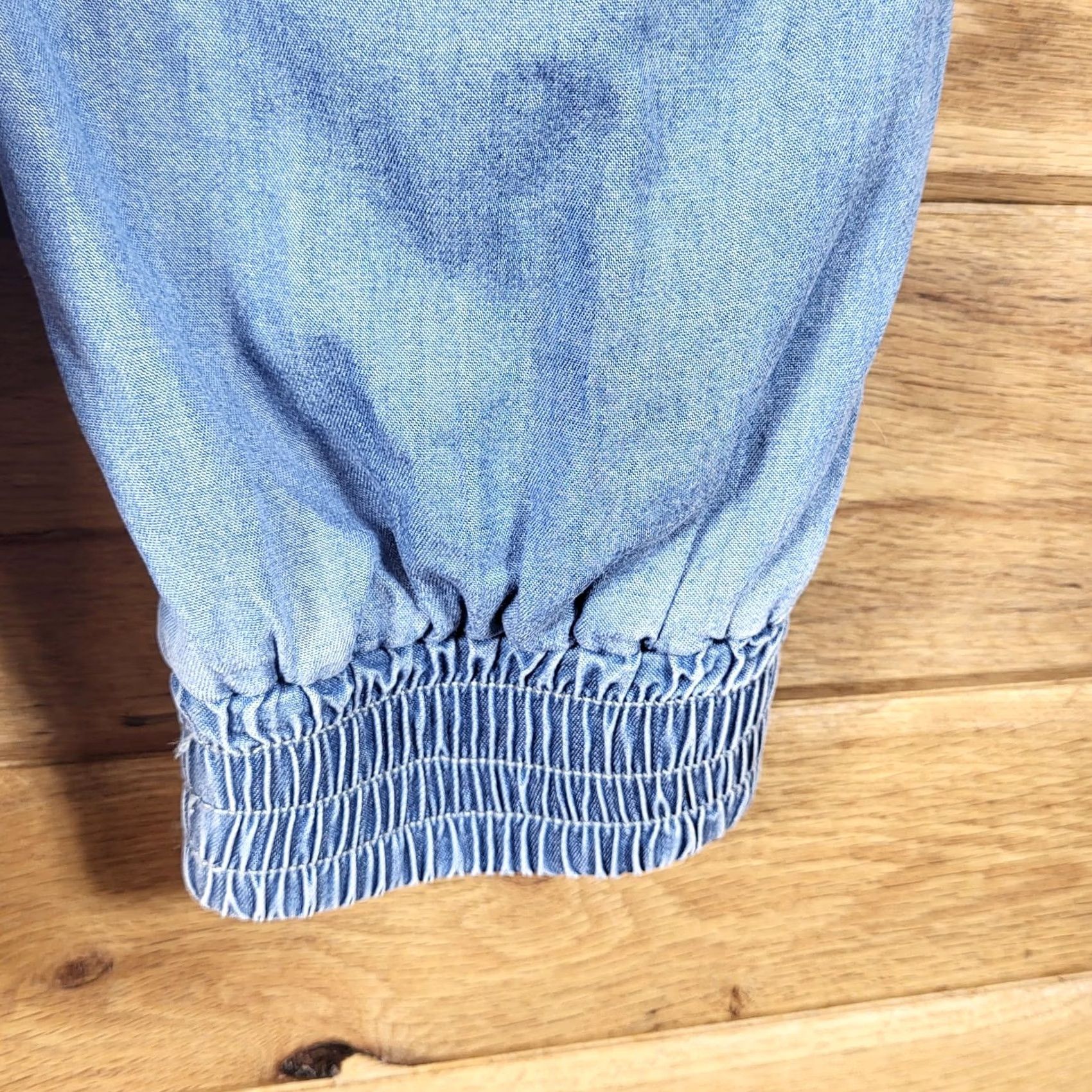 Vintage Hem & Thread Womens Blue Jogger Pants Size M Elastic Waist Pockets Size 32" / US 10 / IT 46 - 8 Thumbnail