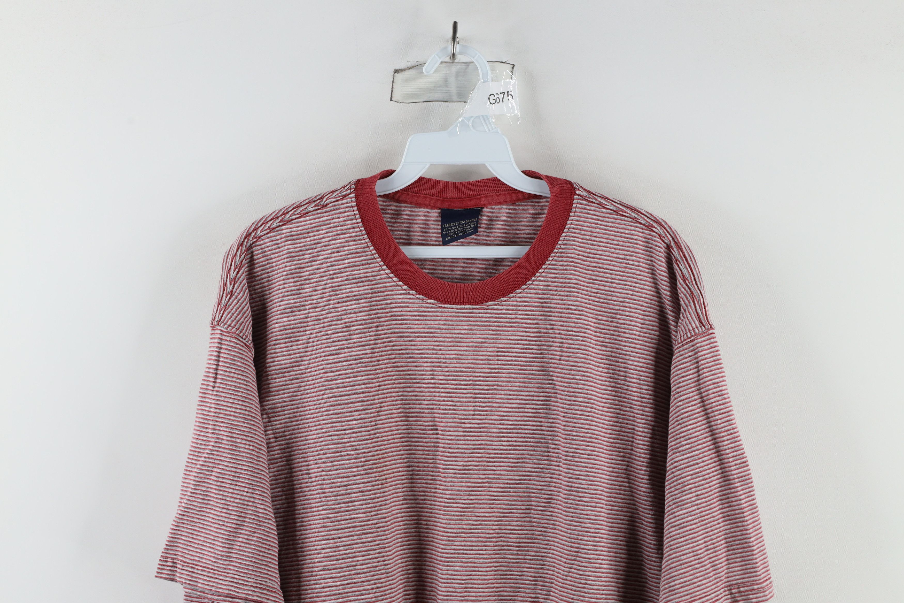 Vintage Vintage 90s Streetwear Blank Striped Short Sleeve T-Shirt Size US XL / EU 56 / 4 - 2 Thumbnail