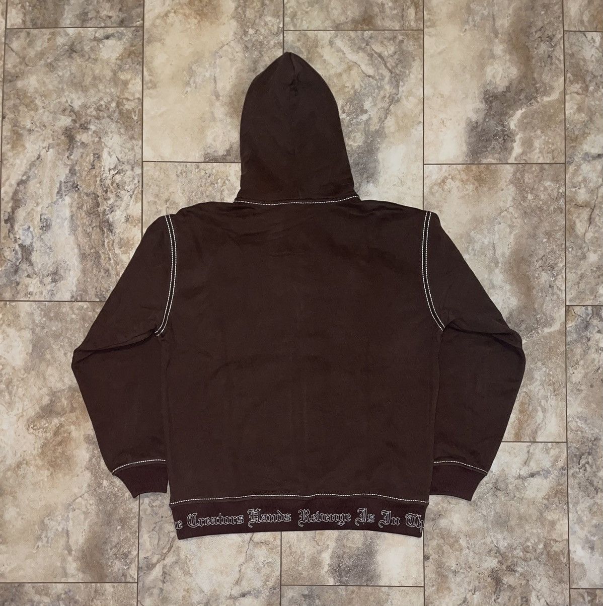 REVENGE Contrast Embroidered ジップ パーカー○関送無料○ REVENGE Contrast Embroidered ジップ パーカー○関送無料