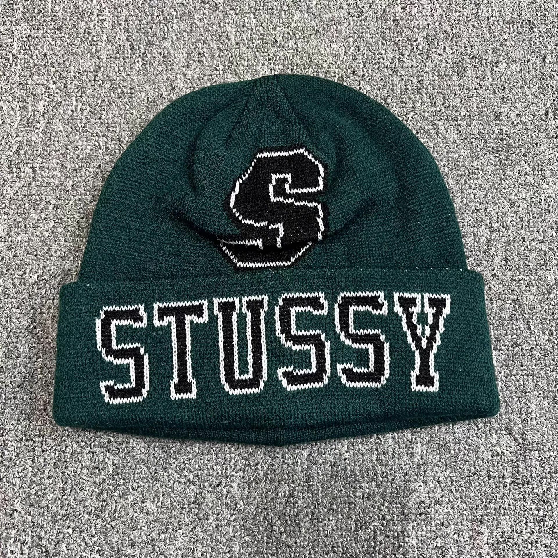 Stussy Discontinued Stussy Oversized Logo Knit Beanie Q7 Size ONE SIZE - 4 Thumbnail