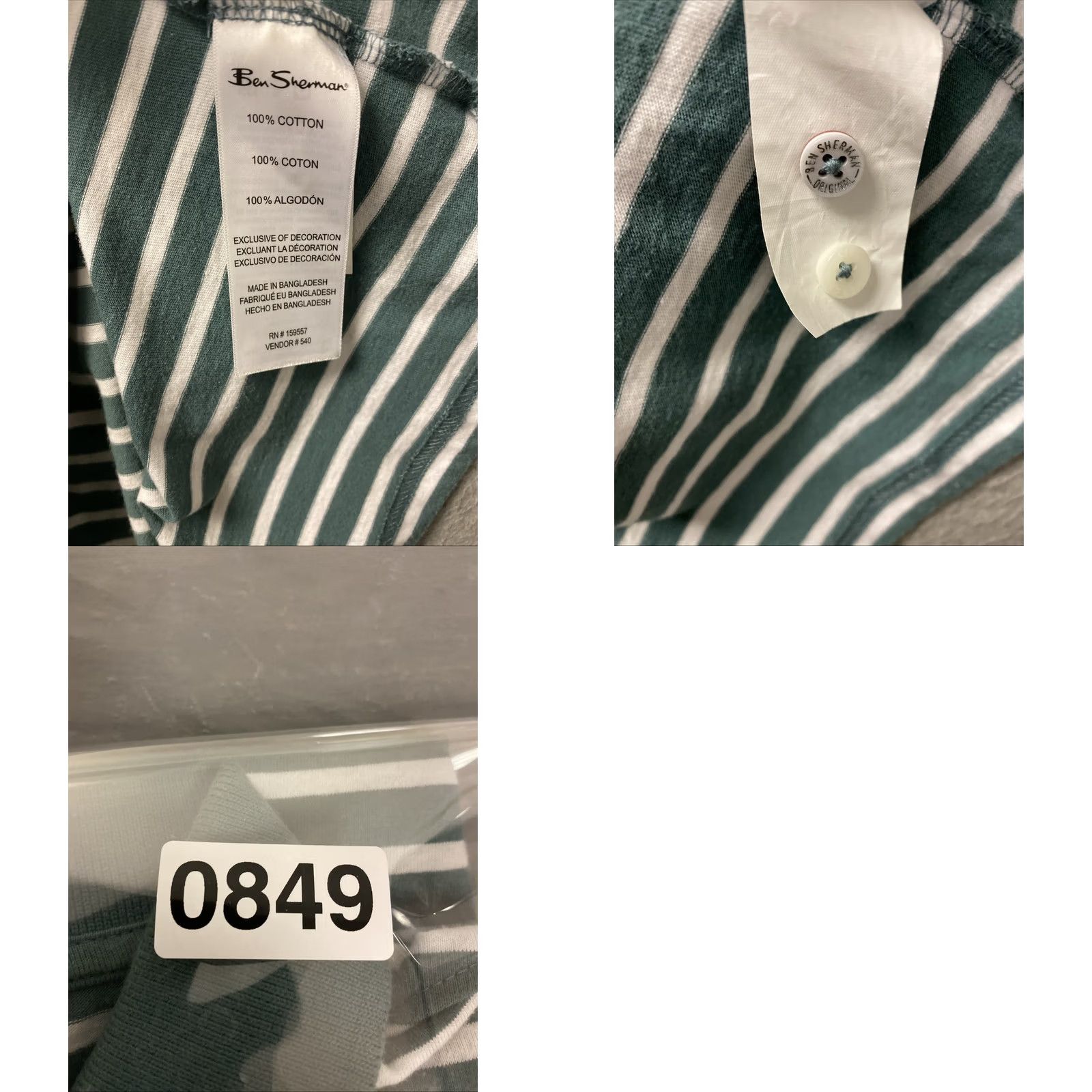 Ben Sherman Ben Sherman Polo Shirt Men M Sport Golf Green Stripes /0849 Size US M / EU 48-50 / 2 - 8 Thumbnail
