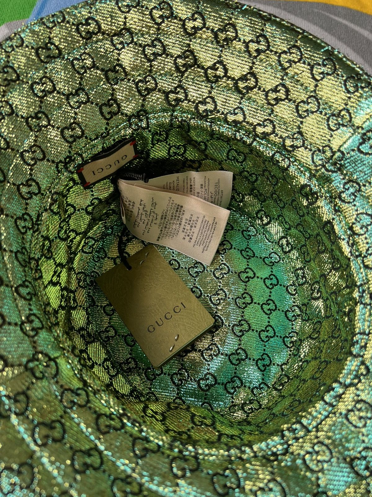 Gucci Gucci Pile Jacquard Bucket Hat Reseda/Dark Green monogram Size ONE SIZE - 18 Thumbnail