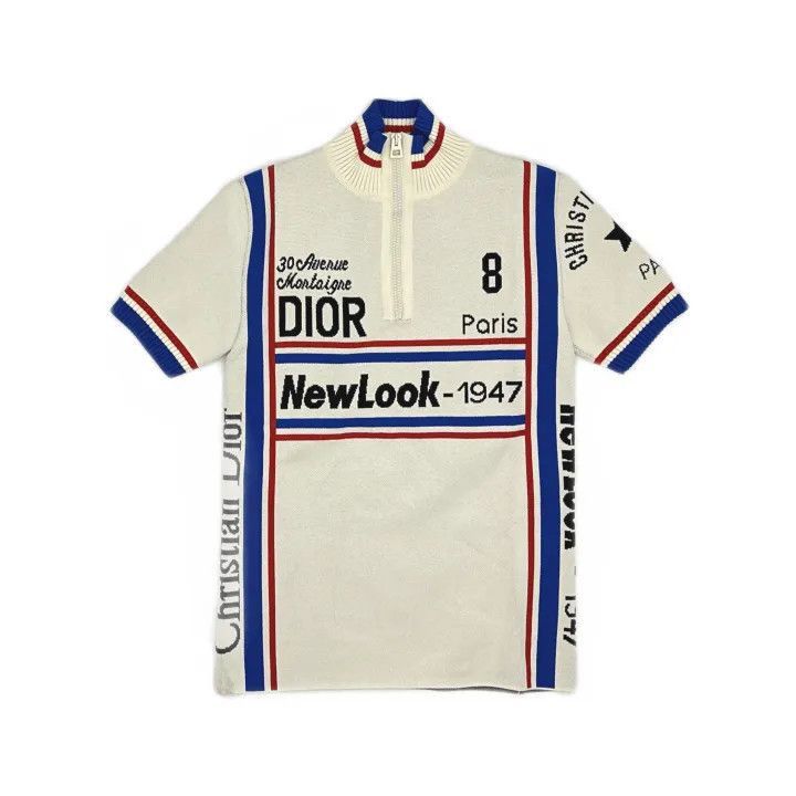 Dior Dior SS22 Striped Logo Knit Zip Top 0079-2507 Size XS / US 0-2 / IT 36-38 - 2 Thumbnail