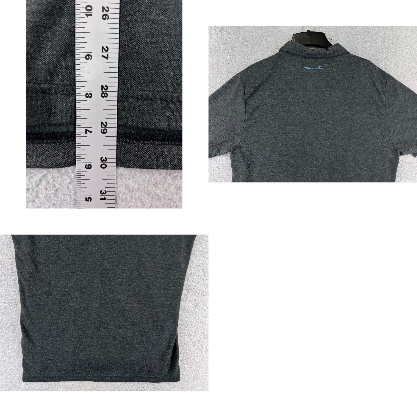 TravisMathew Travis Mathew Polo Shirt Mens L Gray Solid Golf Outdoor Knit Short Sleeve Regular Fit Size US L / EU 52-54 / 3 - 9 Thumbnail