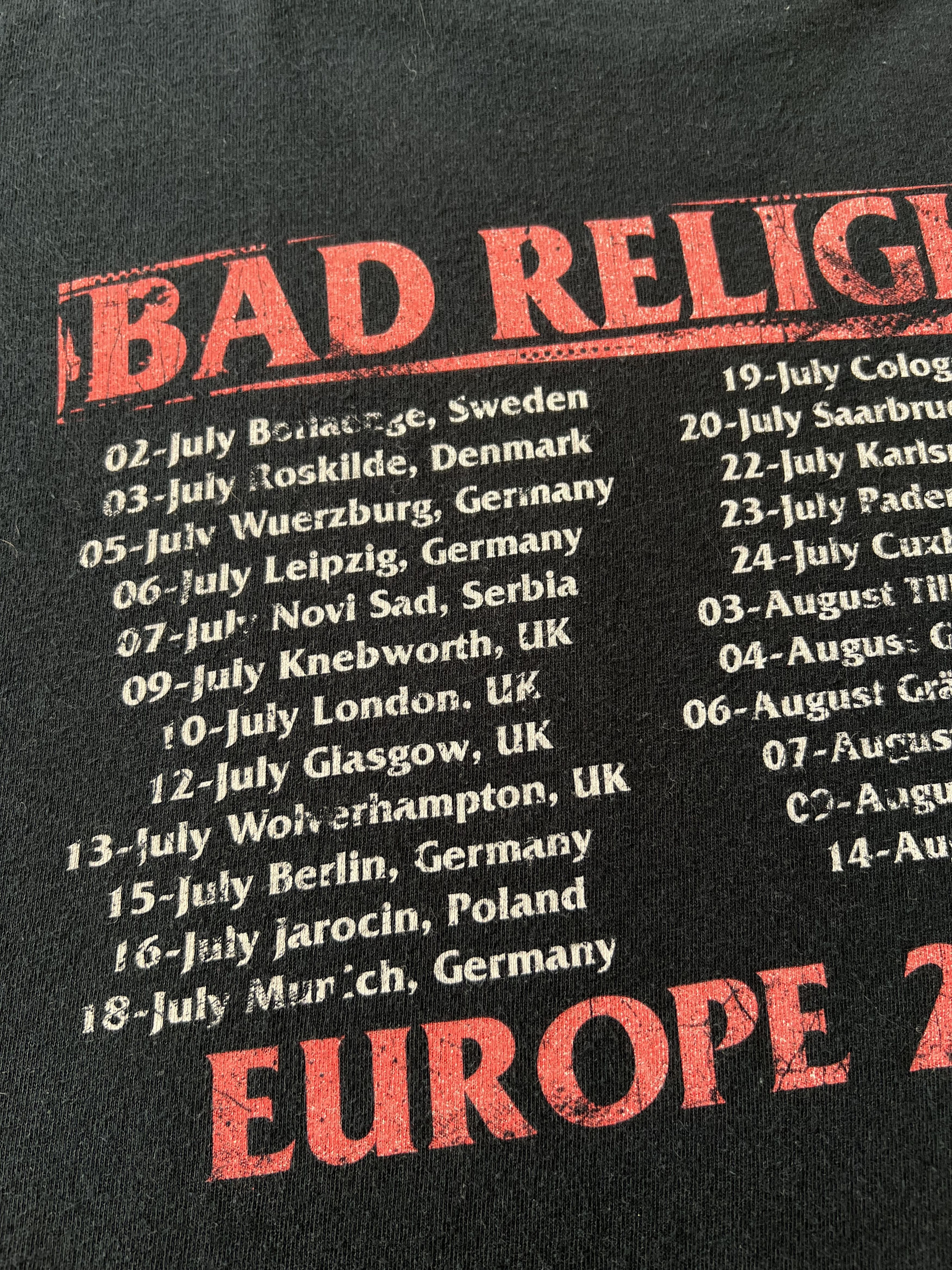 Band Tees Vintage 2011 Bad Religion Jesus Europe Tour Punk Rock Tshirt Size US M / EU 48-50 / 2 - 12 Thumbnail