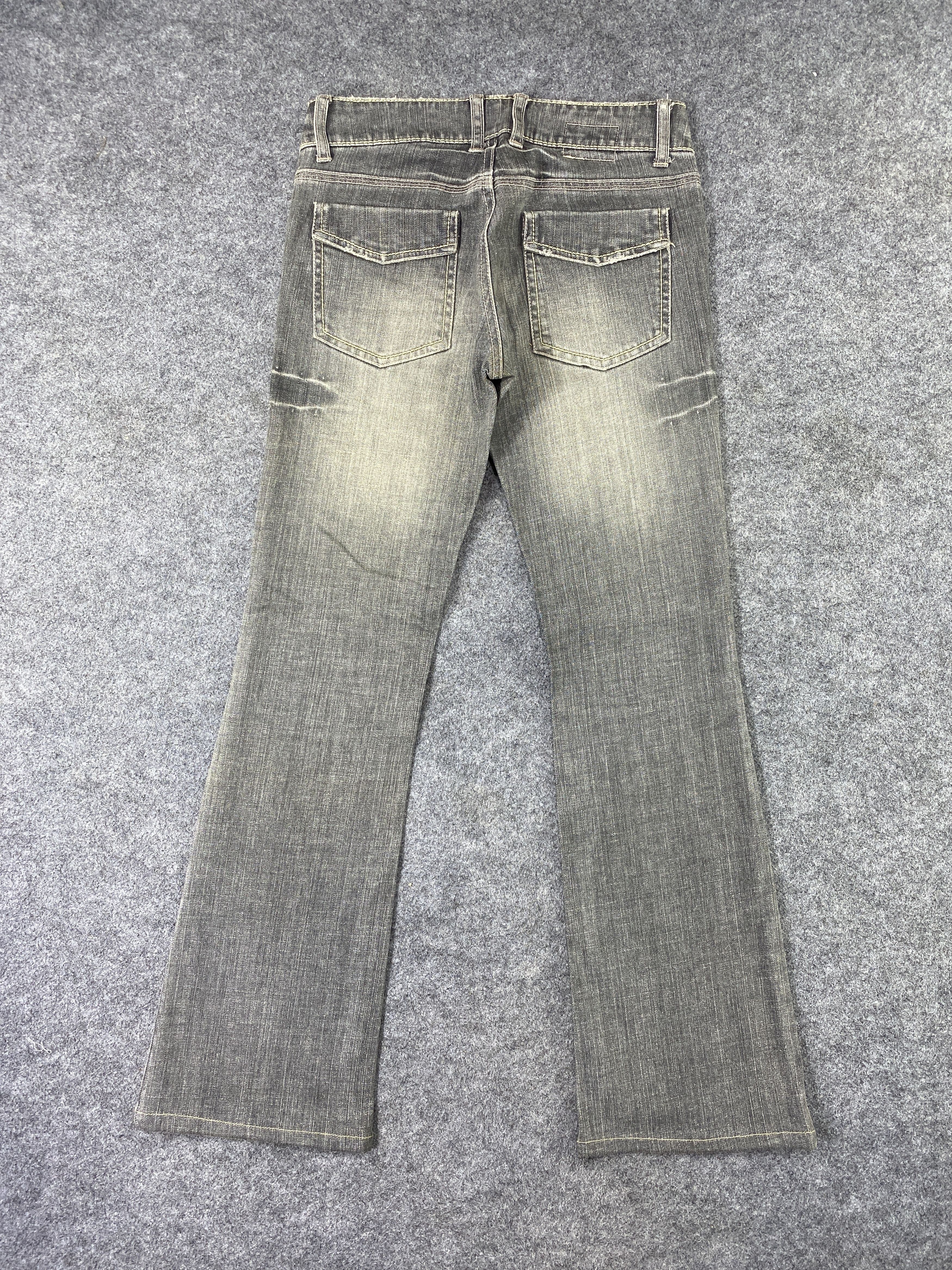 Japanese Brand D Grace Grey Wash Jeans - J1092 Size 28" / US 6 / IT 42 - 3 Thumbnail