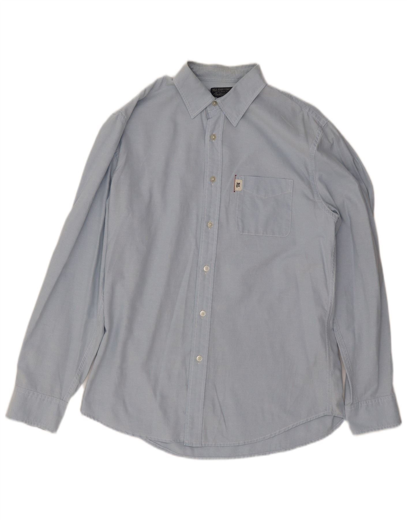 Ralph Lauren Mens Shirt Medium Blue Cotton Size US M / EU 48-50 / 2 - 1 Thumbnail
