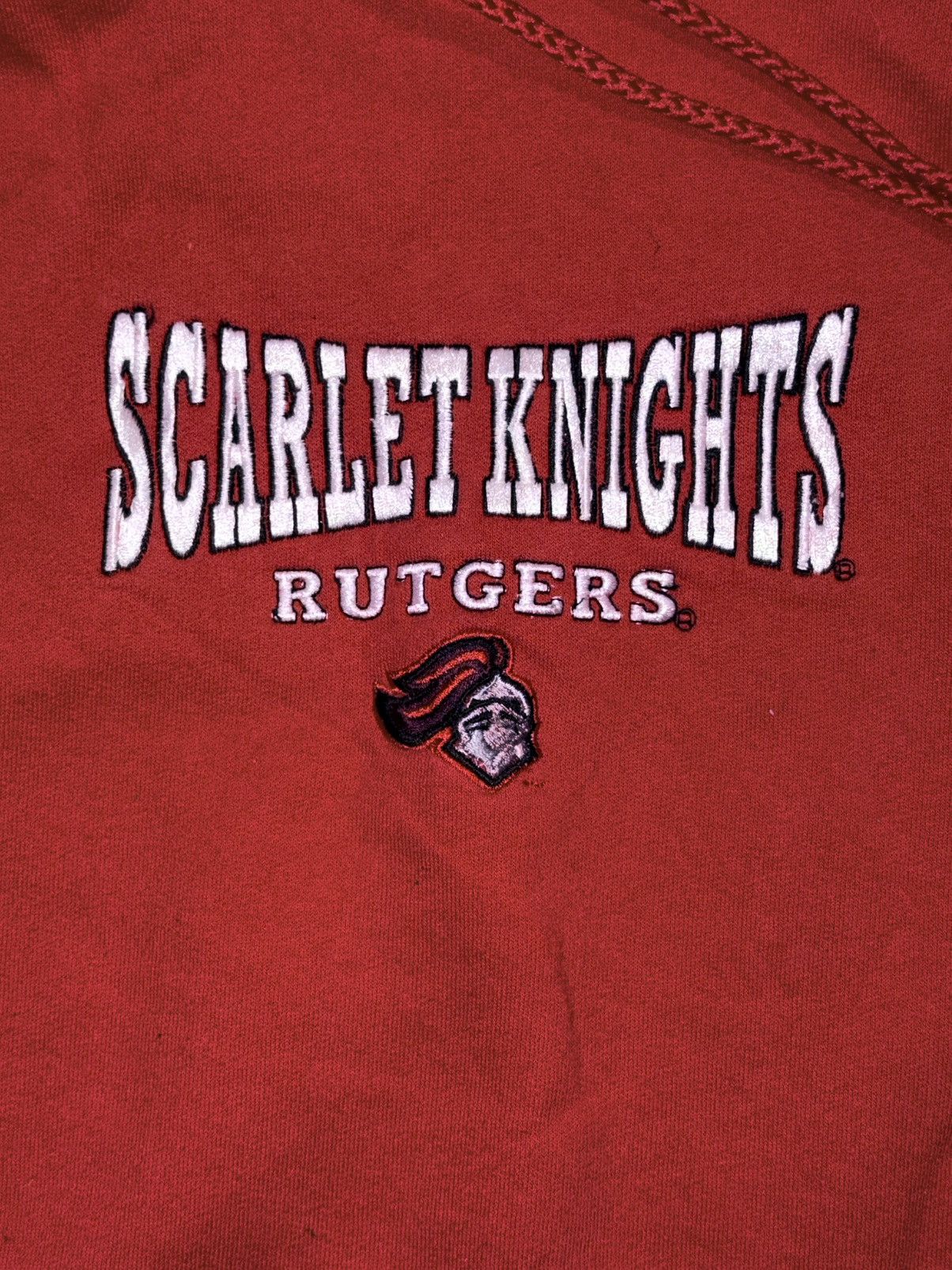 NCAA Vintage Y2K Rutgers Scarlet Knights Embroidered Hoodie RARE Size US L / EU 52-54 / 3 - 2 Thumbnail