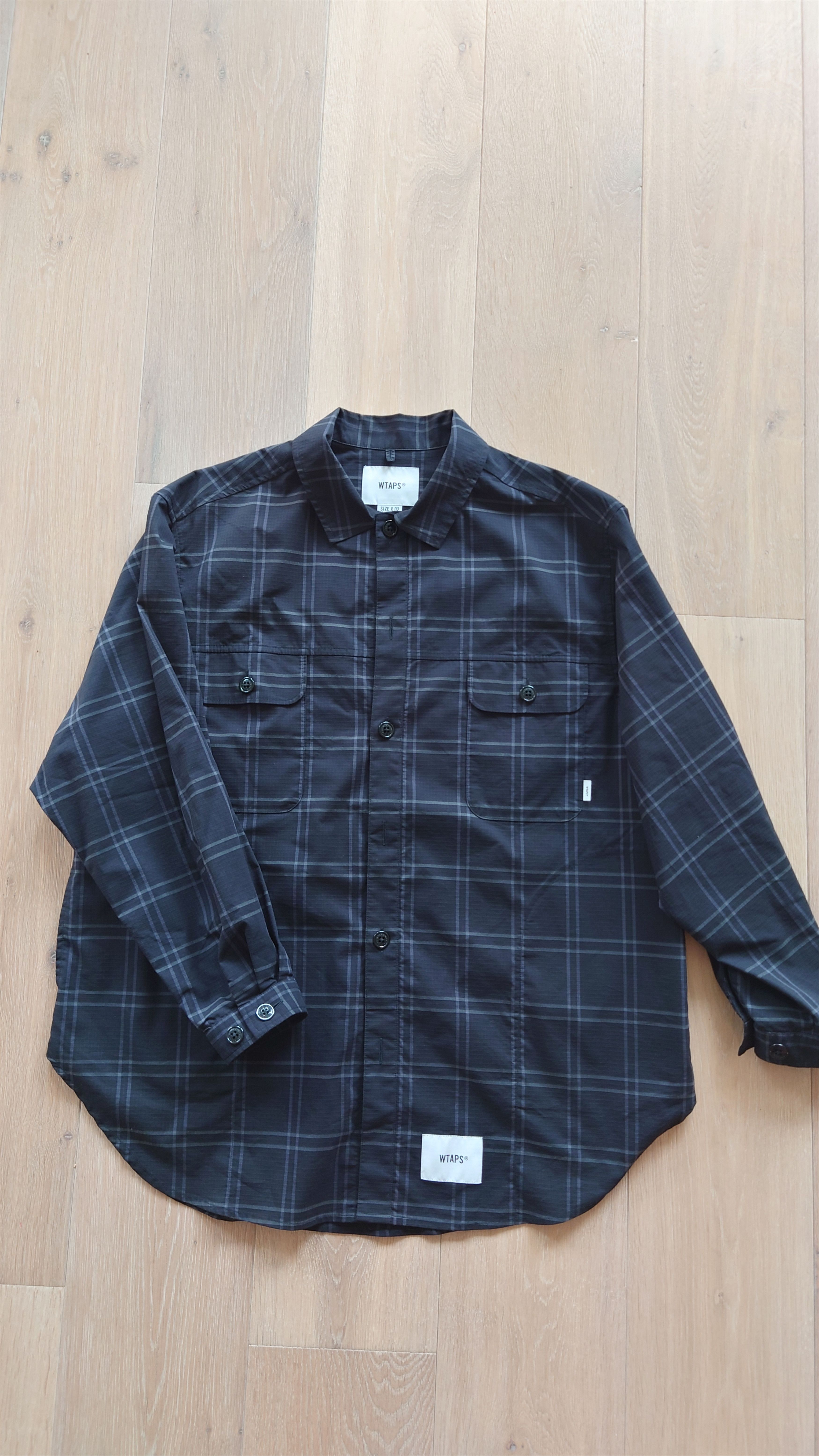 Wtaps L/S Cpo Ripstop Textile Coolmax Black | Grailed