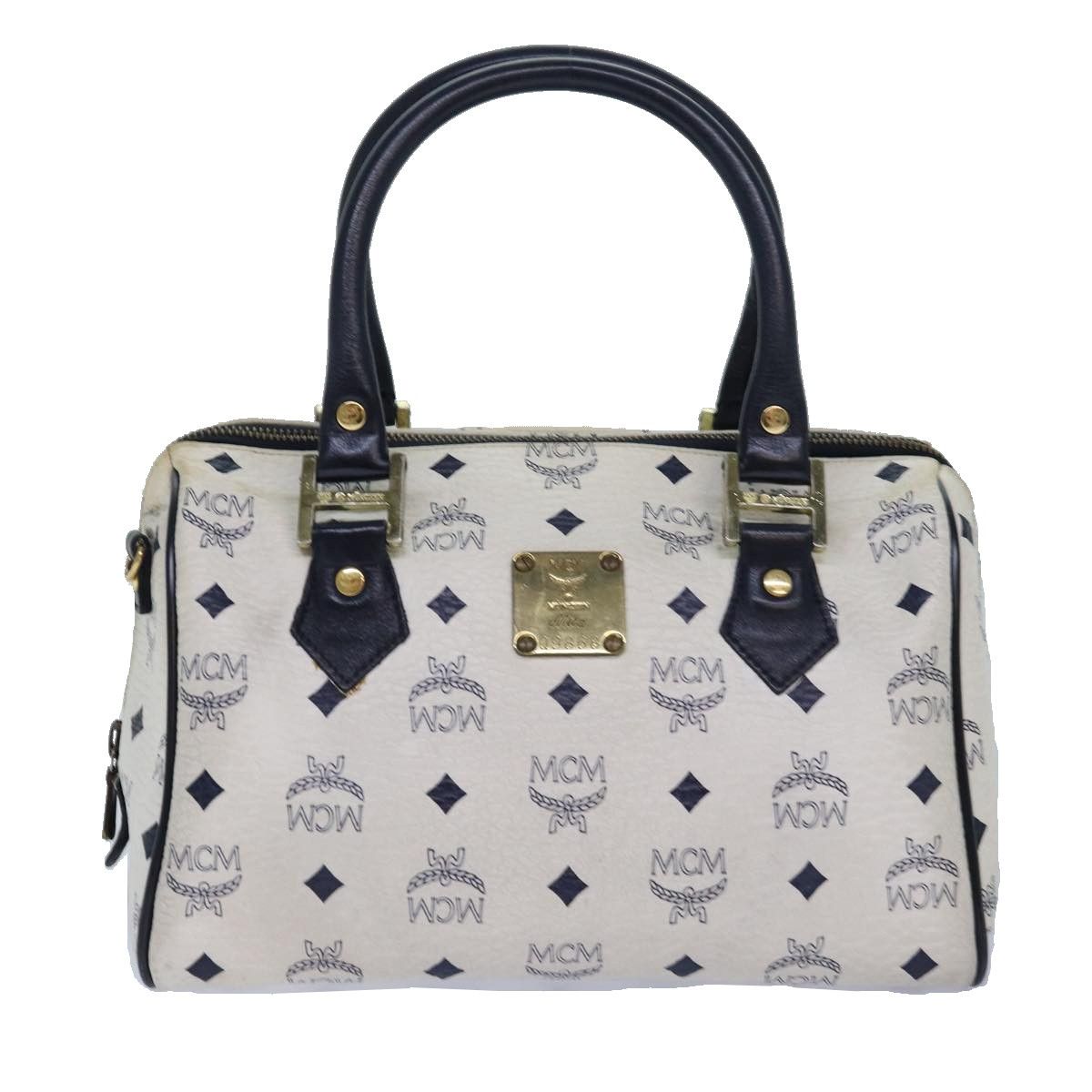 MCM Visetos White Canvas Handbag (Pre-Owned) Size ONE SIZE - 1 Thumbnail