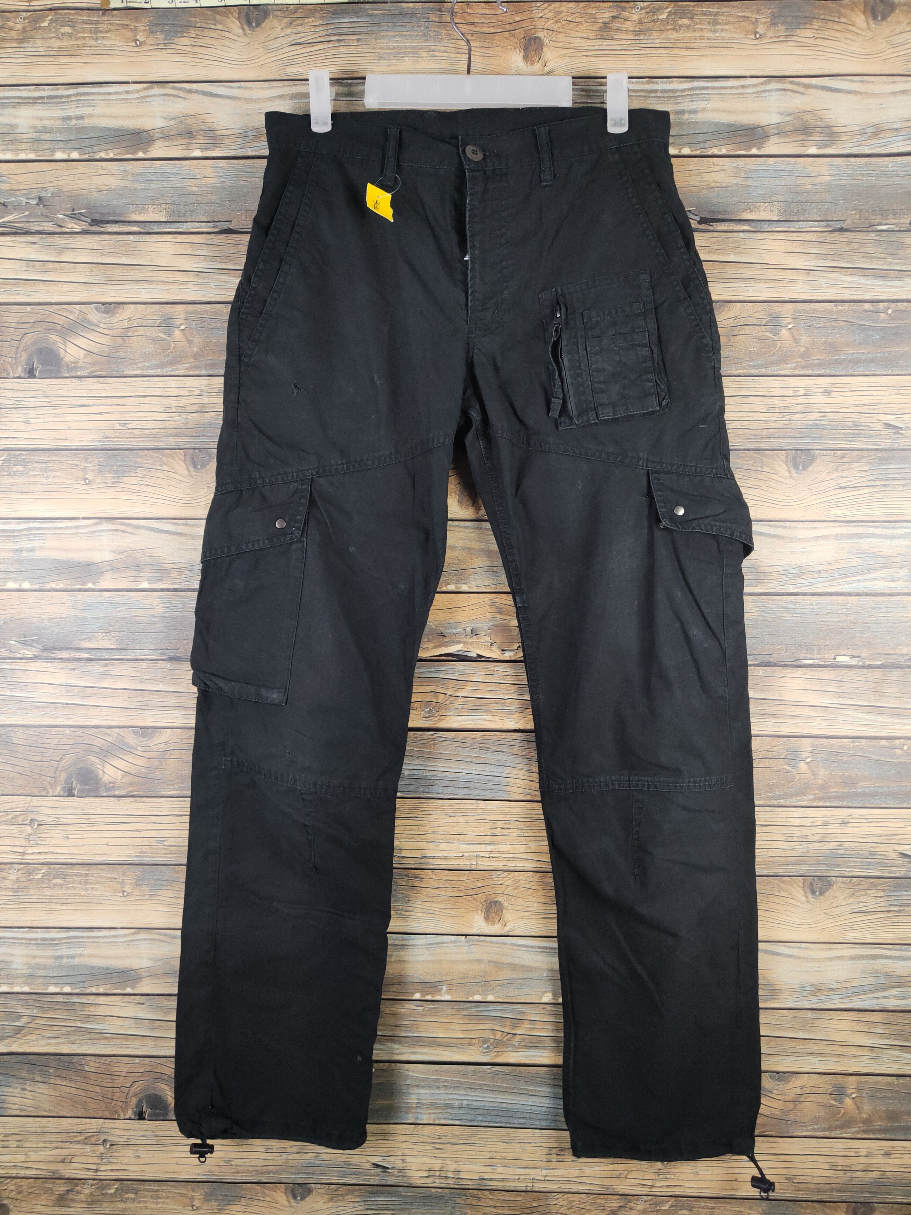 PPFM DL PPFM Black Multipocket Cargo Pants #2434 Size US 30 / EU 46 - 1 Thumbnail