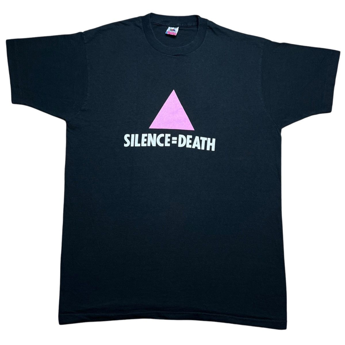 Vintage Vintage 1980s Silence Equals Death AIDS Awareness Promo Tee Size US XL / EU 56 / 4 - 1 Thumbnail