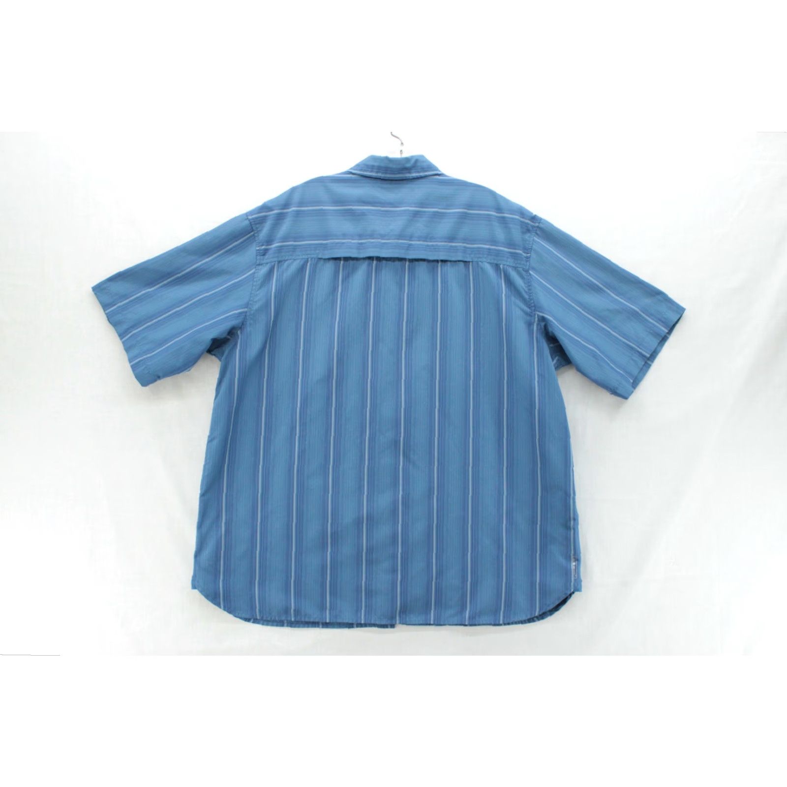 Merrell Merrell Opti-Wick Shirt Mens XXL Blue Striped Vented UPF 50+ Short Sleeve Size US XXL / EU 58 / 5 - 4 Thumbnail