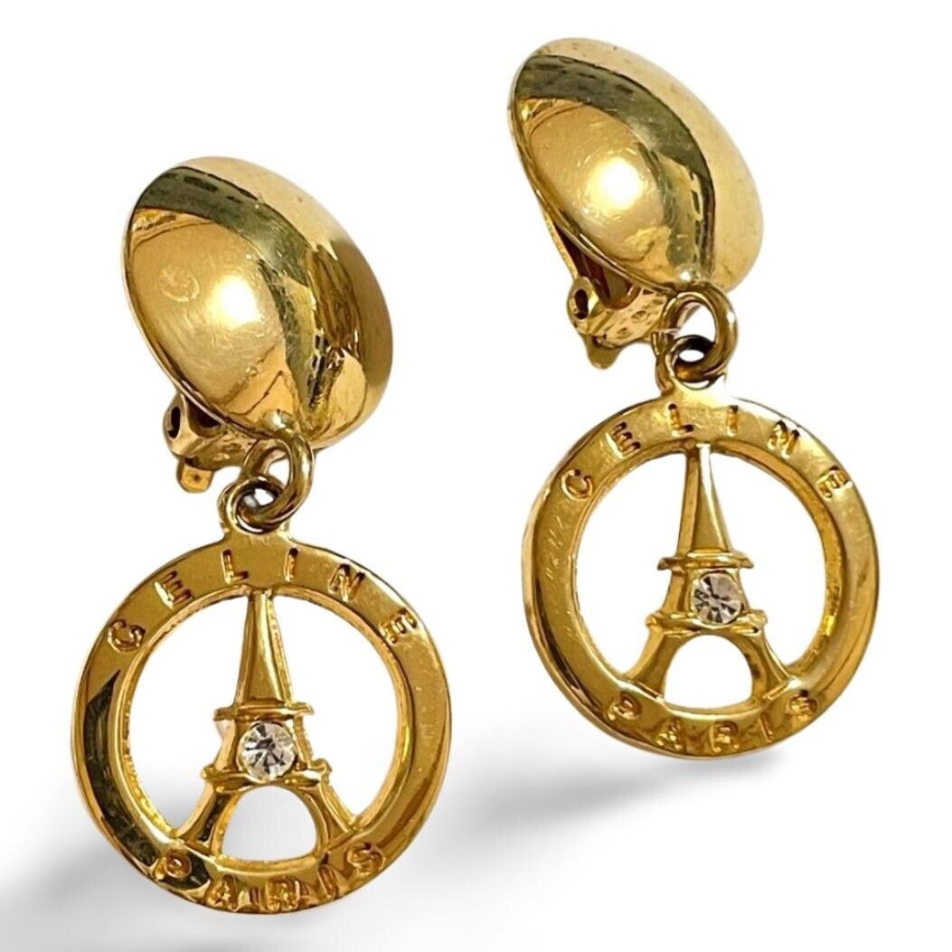Celine Vintage CELINE golden Eiffel tower dangle earrings Size ONE SIZE - 6 Thumbnail