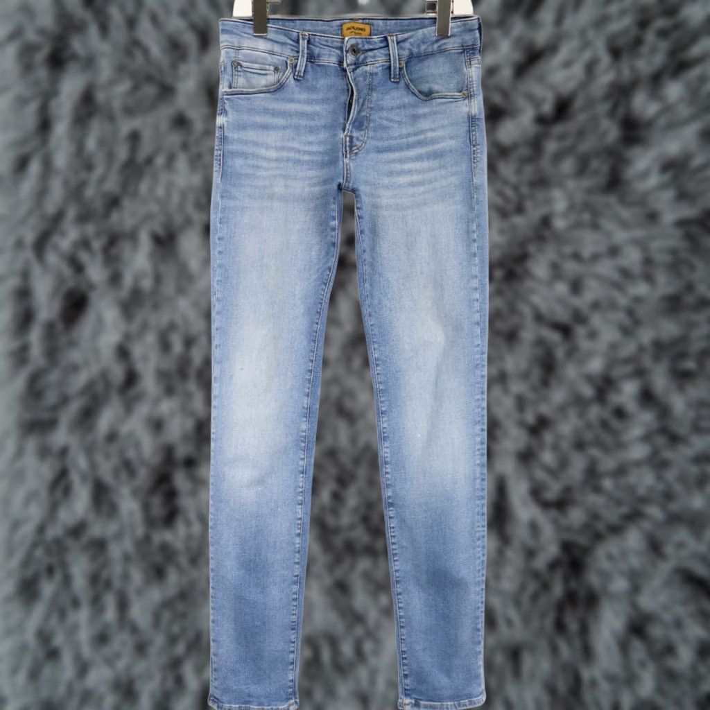 Jack & Jones JACK & JONES Slim / Glen Jeans Men's W31/L34 Faded Whiskers Button Fly Stretch Jeans Size US 31 - 1 Thumbnail