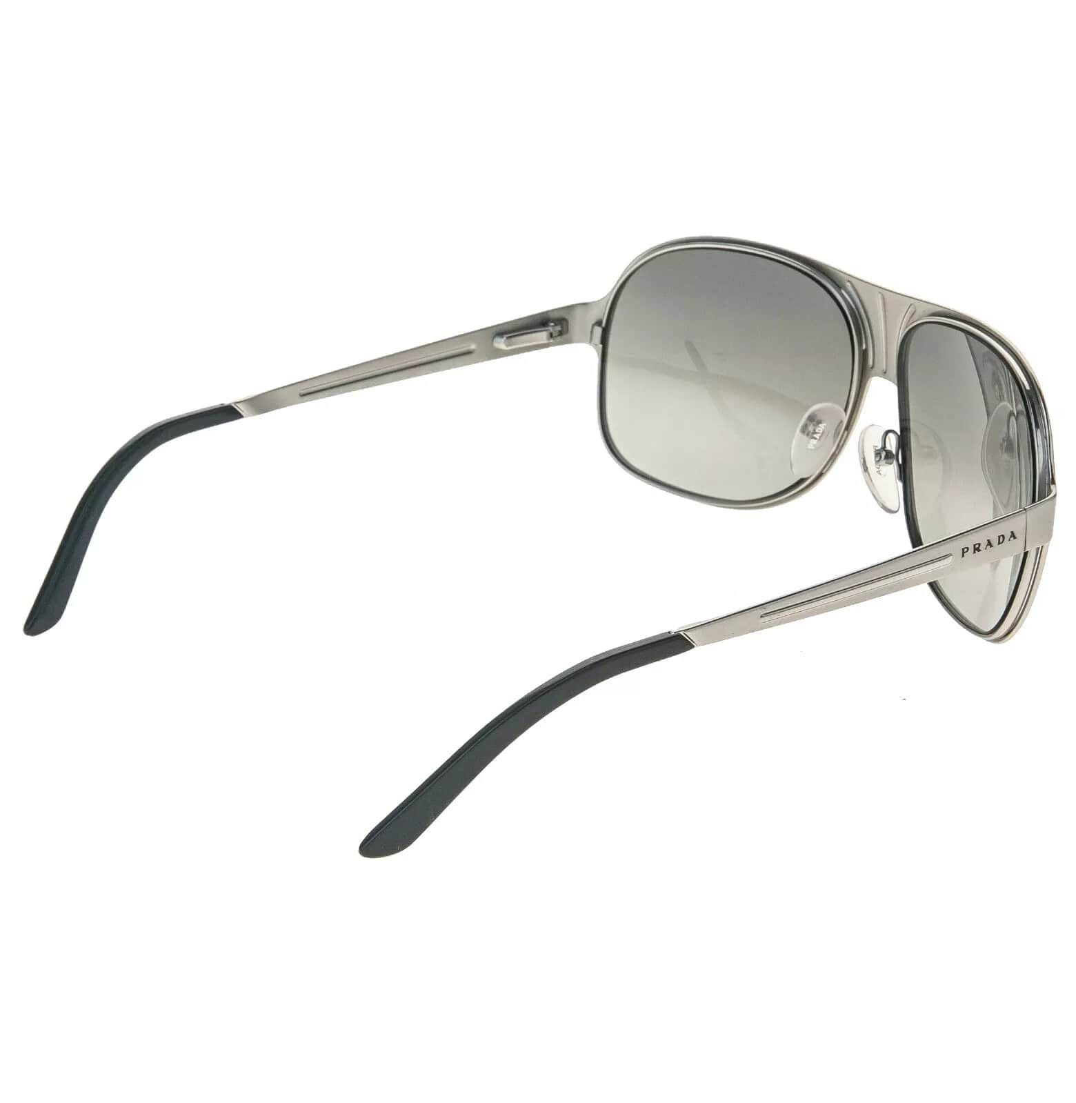 Prada PRADA 53L TECHNIQUE Silver Brushed Aviator Sunglass PR53LS Size ONE SIZE - 5 Thumbnail