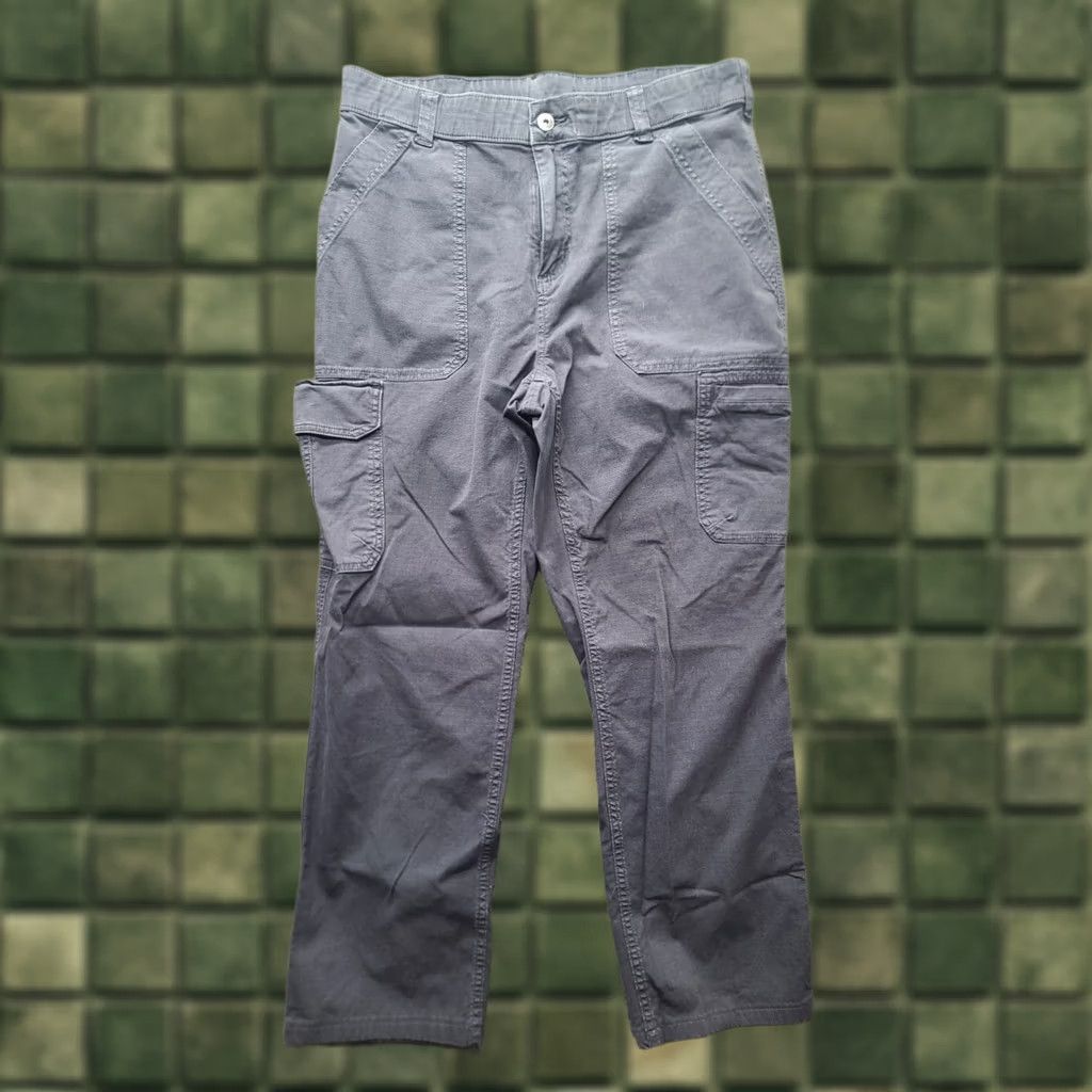 Vintage Duluth Regular Fit Pants Women's 12x28 Cargo Straight Rise High Inseam 28 in Gray Cotton Spandex Size 34" / US 12 / IT 48 - 1 Thumbnail