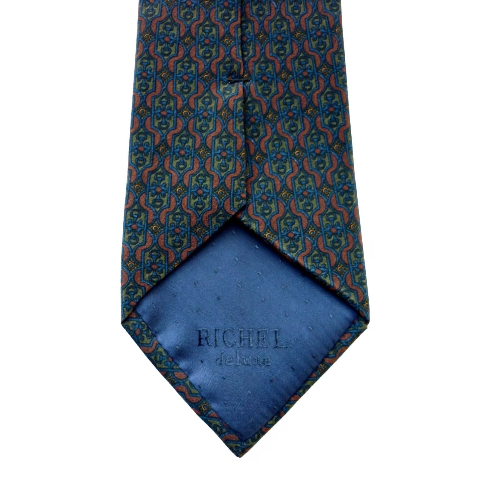 Vintage Richel De Luxe Silk Tie Foulard Hand Made in Spain Men's Size ONE SIZE - 4 Thumbnail