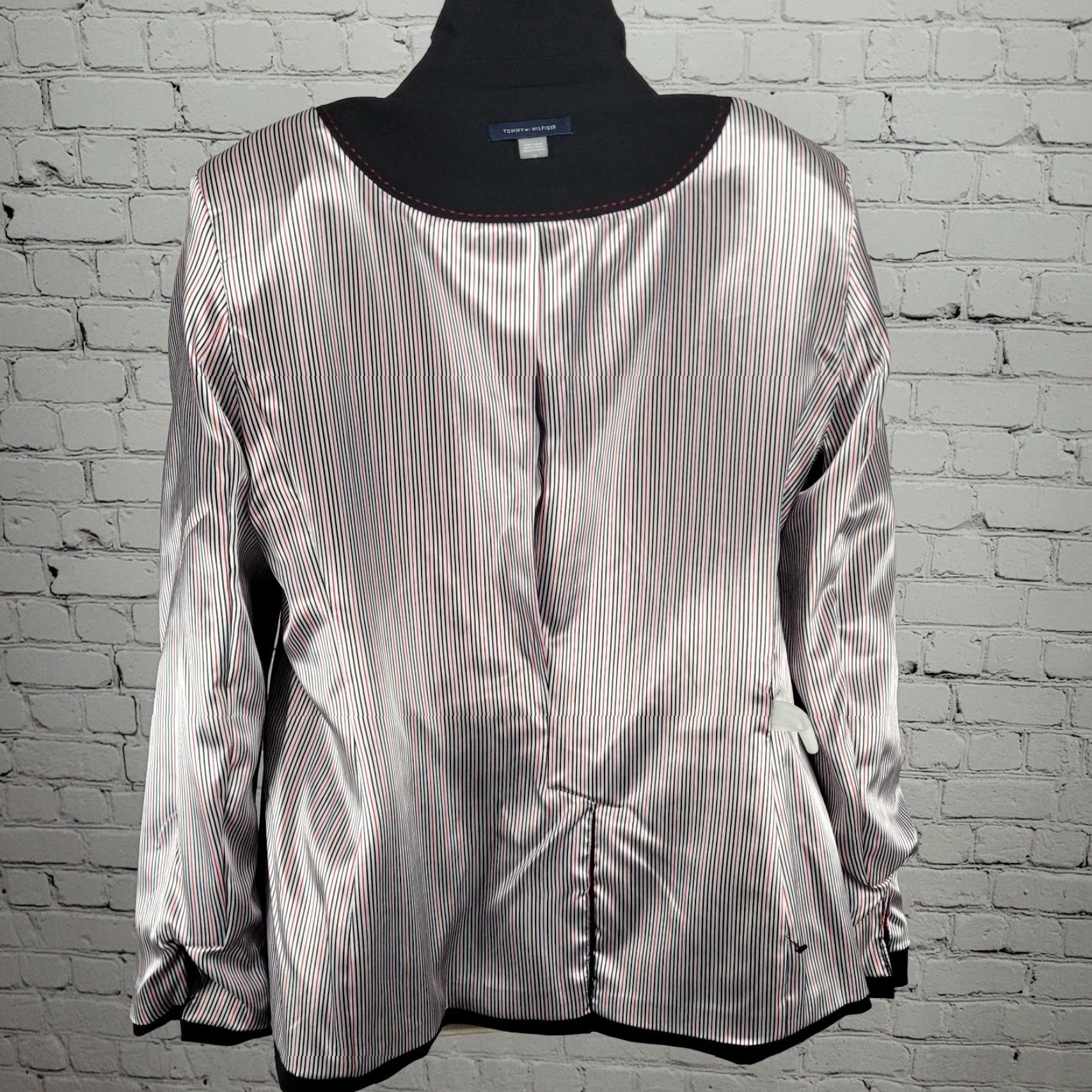 Tommy Hilfiger Tommy Hilfiger Black Stretch 1 Button Vented Peak Blazer Suit Jacket 14 Womens Size XL / US 12-14 / IT 48-50 - 6 Thumbnail